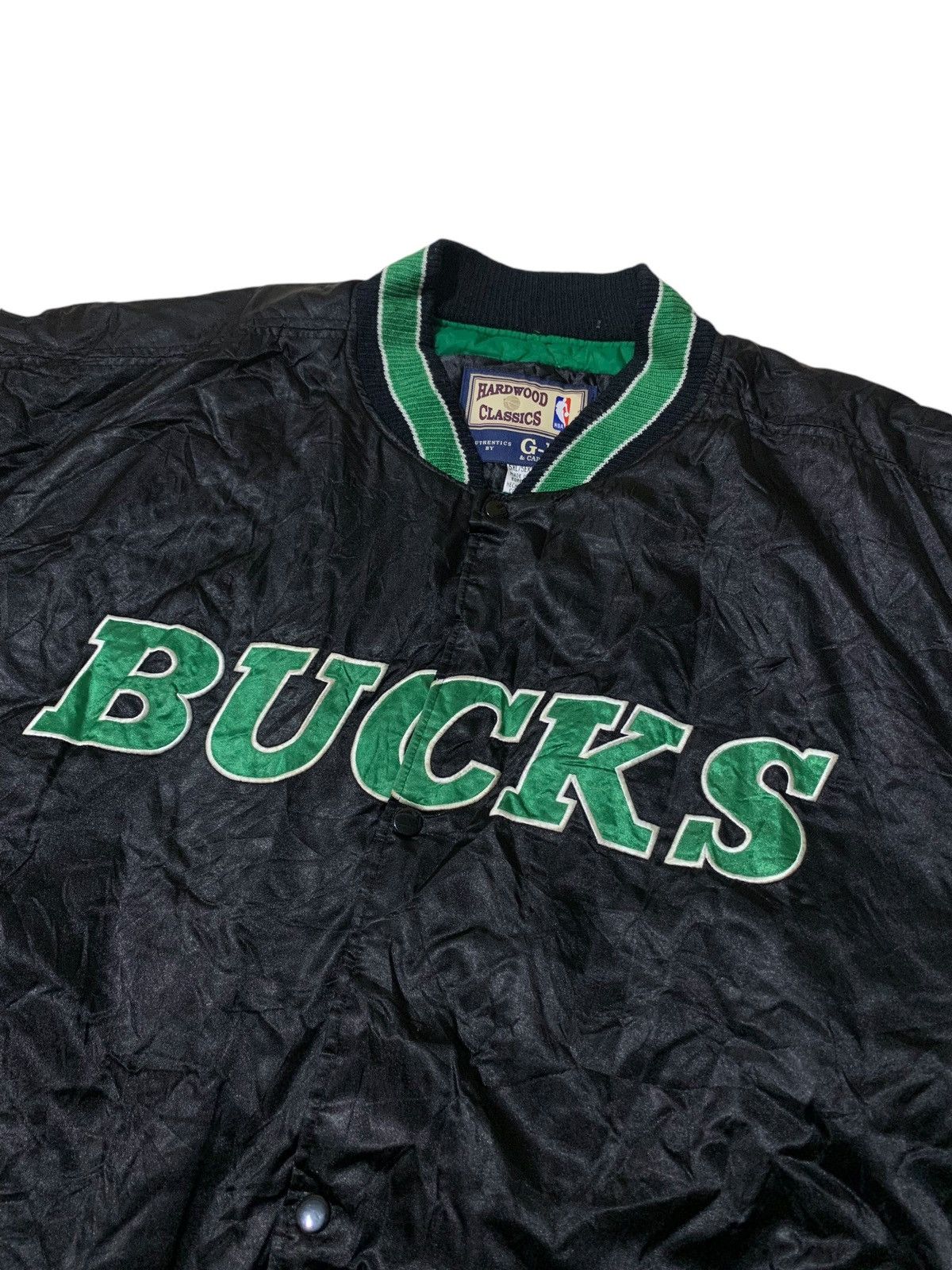 G-III × NBA × Vintage VTG 90s NBA MILWAUKEE BUCKS bomber jacket oversized Size US XXL / EU 58 / 5 - 3 Thumbnail