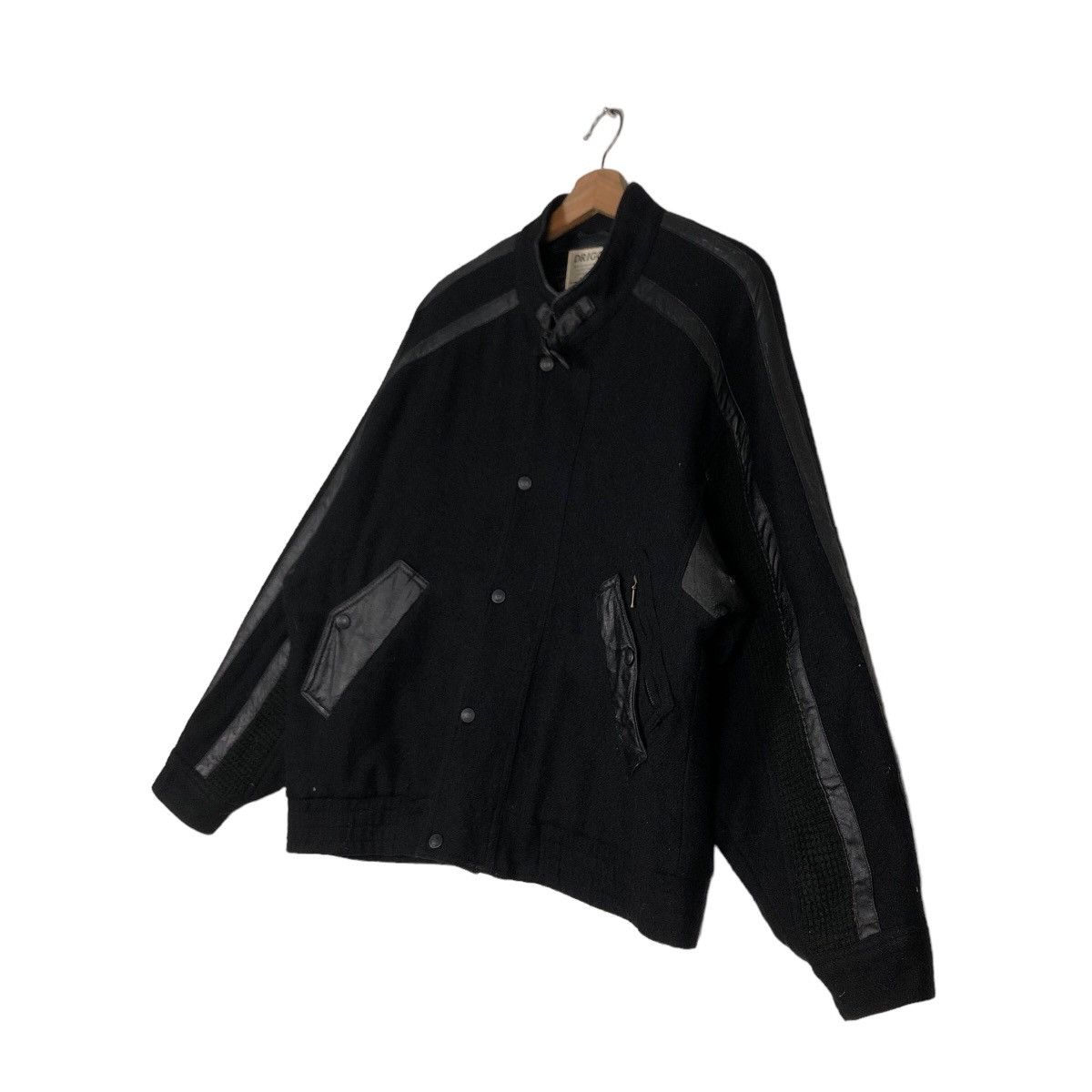 Japanese Brand 🔥Vtg Bomber Jacket Fly Design Rich Black Drigo Issey Miyake Size US M / EU 48-50 / 2 - 2 Thumbnail