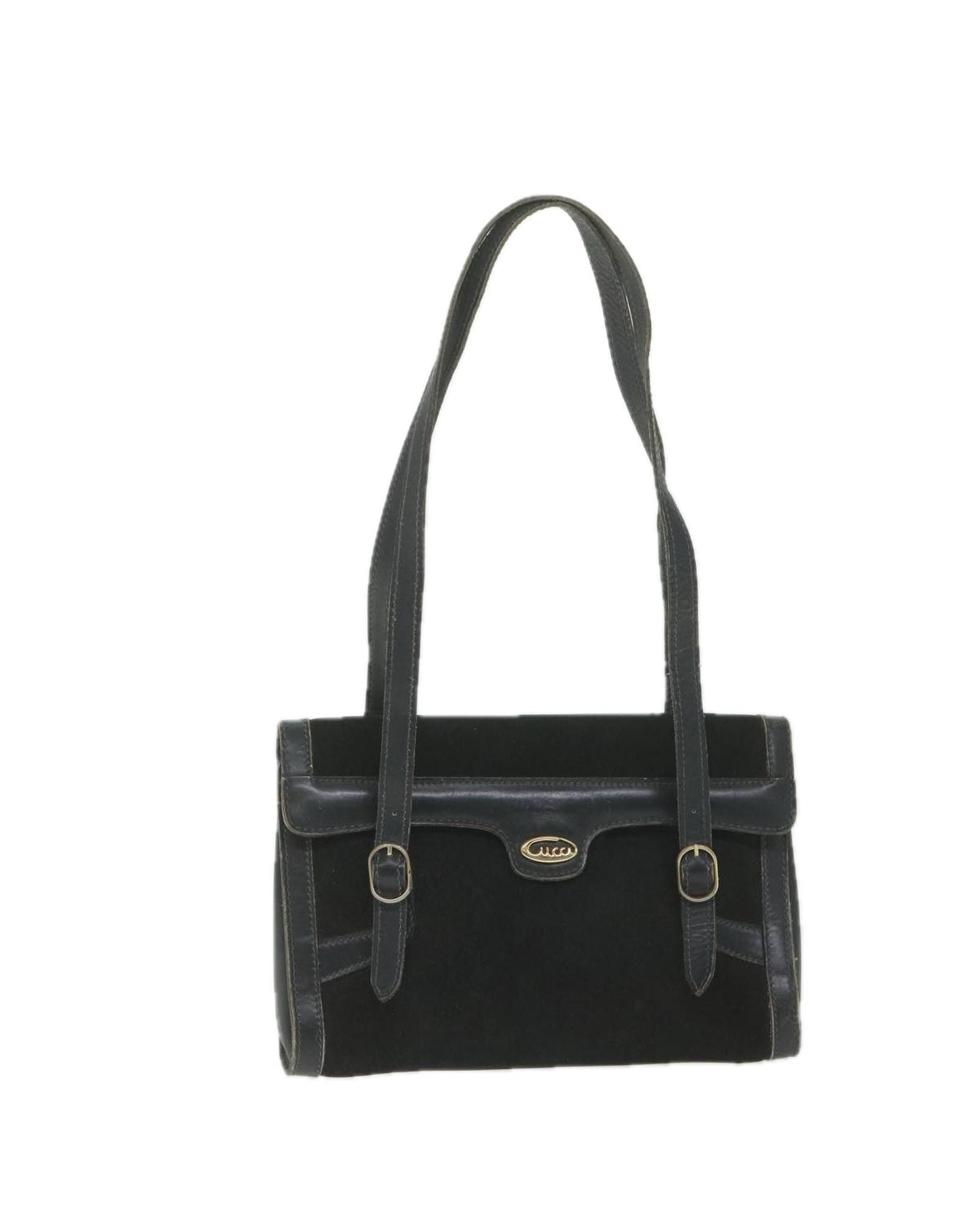 image of Gucci Black Suede Practical Bag With Captivating Beauty, Women's