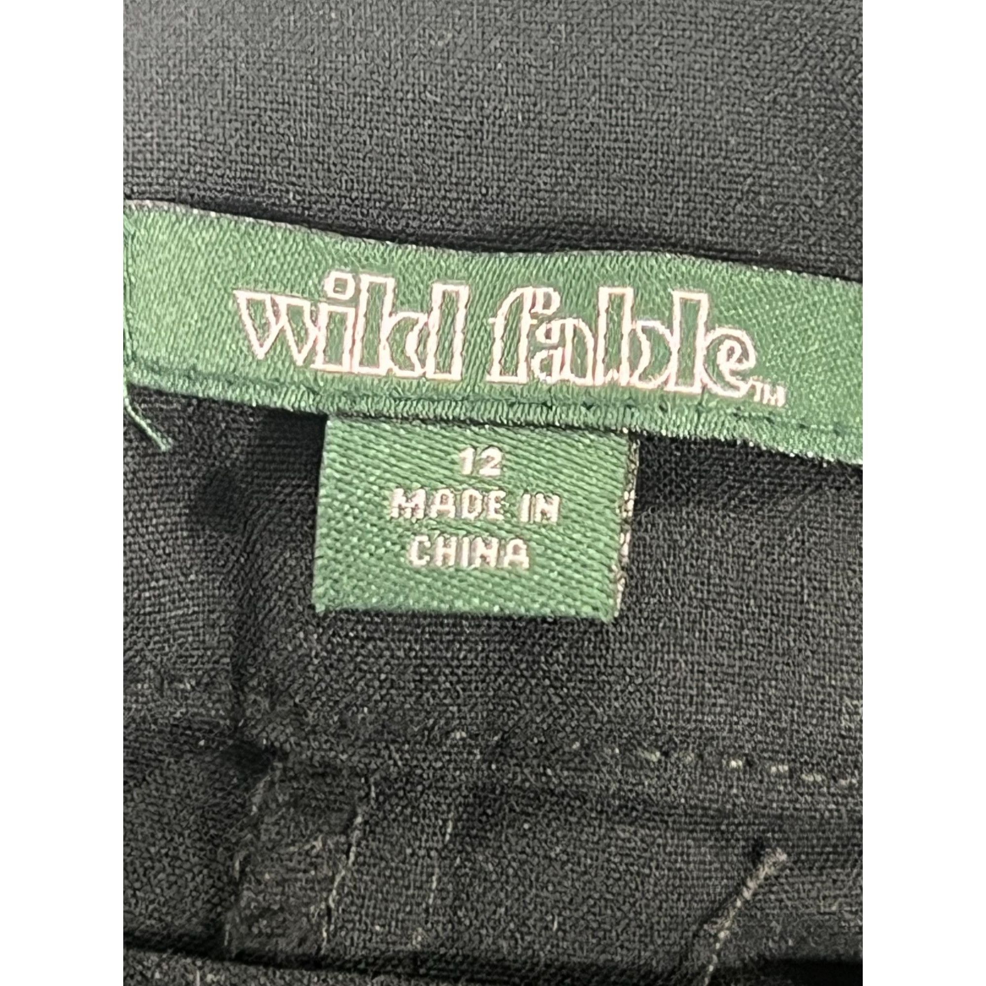Other Wild Fable - Women's Wide Leg Trouser Pants - Black - 12 Size 34" / US 12 / IT 48 - 13 Thumbnail