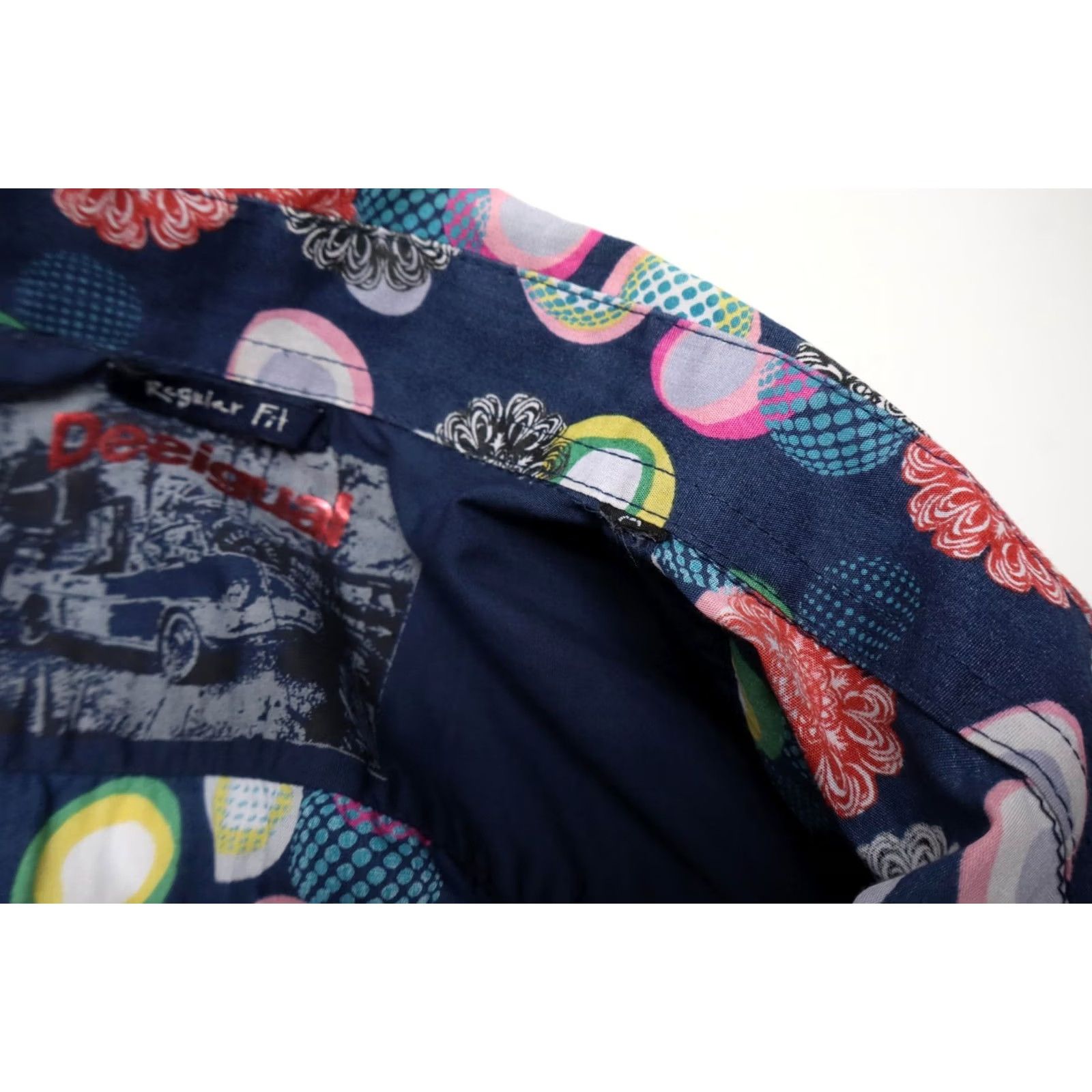 Desigual DESIGUAL Regular Fit Shirt Men's SMALL Multicolor Long Sleeve Collared Button-Up Size US S / EU 44-46 / 1 - 7 Thumbnail