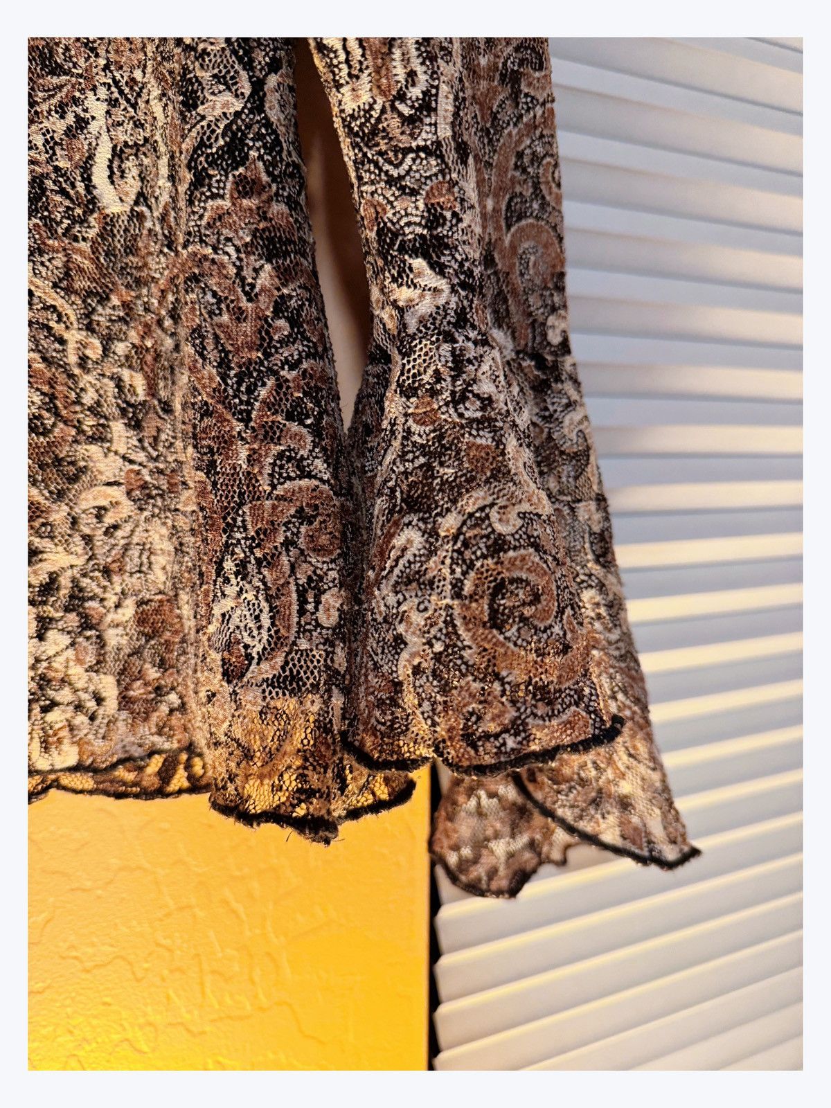 Other Vintage Hillard & Hanson Metallic Paisley Top – Boho Y2K Size L / US 10 / IT 46 - 6 Thumbnail
