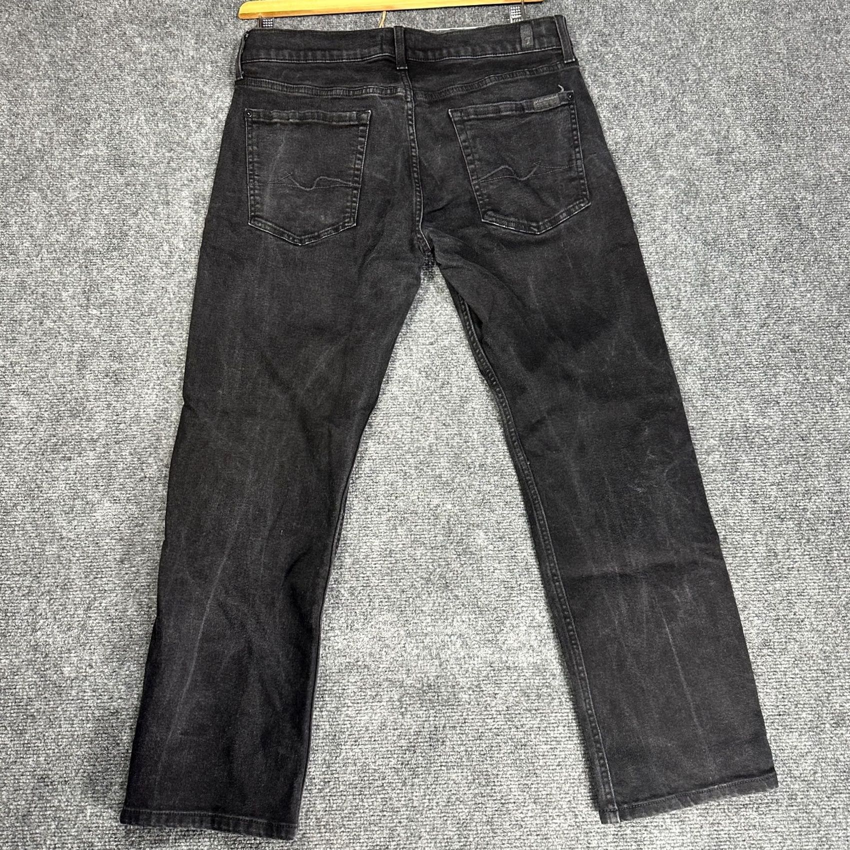 7 For All Mankind 7 For All Mankind Jeans Mens 34 Regular Stretch 5-Pocket Design Black Denim Cotton Blend Pockets Size US 34 / EU 50 - 7 Thumbnail