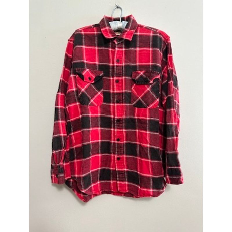FiveBrother Five Brother red buffalo plaid flannel button down size M Size US M / EU 48-50 / 2 - 2 Thumbnail