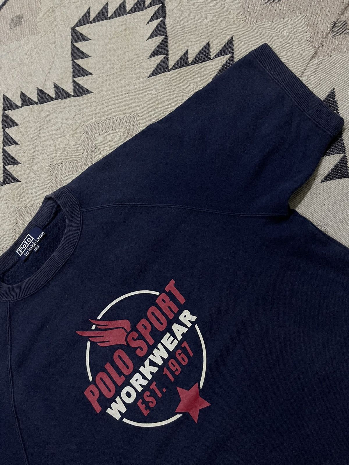 Polo Ralph Lauren 90s POLO SPORT WORKWEAR WING BY RALPH LAUREN CREWNECK FADED Size US S / EU 44-46 / 1 - 5 Thumbnail