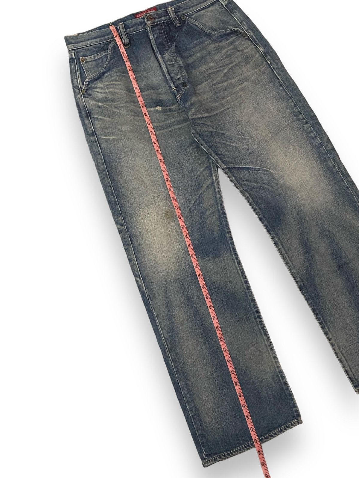 Japanese Brand Vintage Japan Nitraid Sand Blasted Wash Flare Jeans Denim Size US 35 - 6 Thumbnail