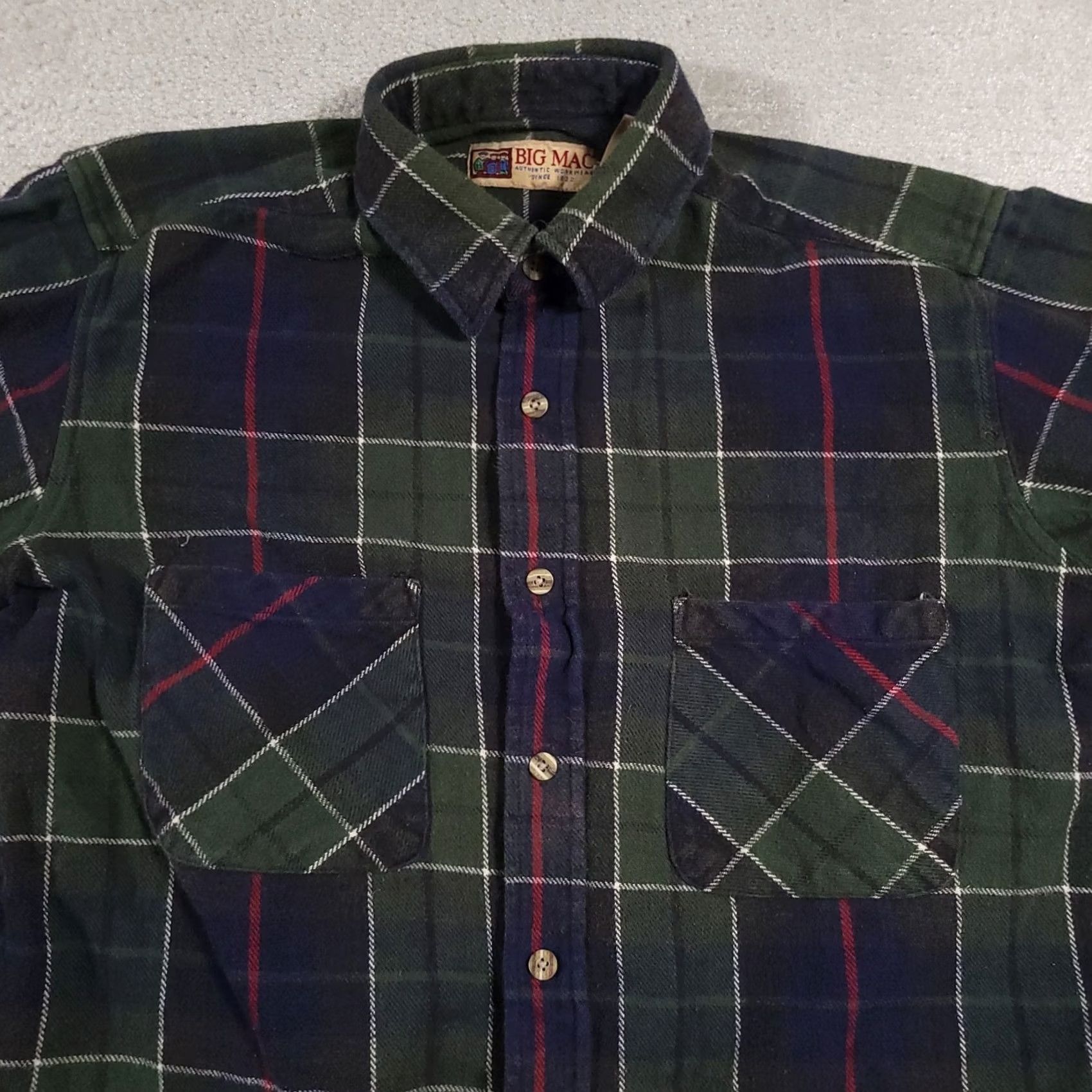 Vintage VINTAGE Big Mac Flannel Shirt Mens MT Plaid Long Sleeve Button Up Size US M / EU 48-50 / 2 - 3 Thumbnail