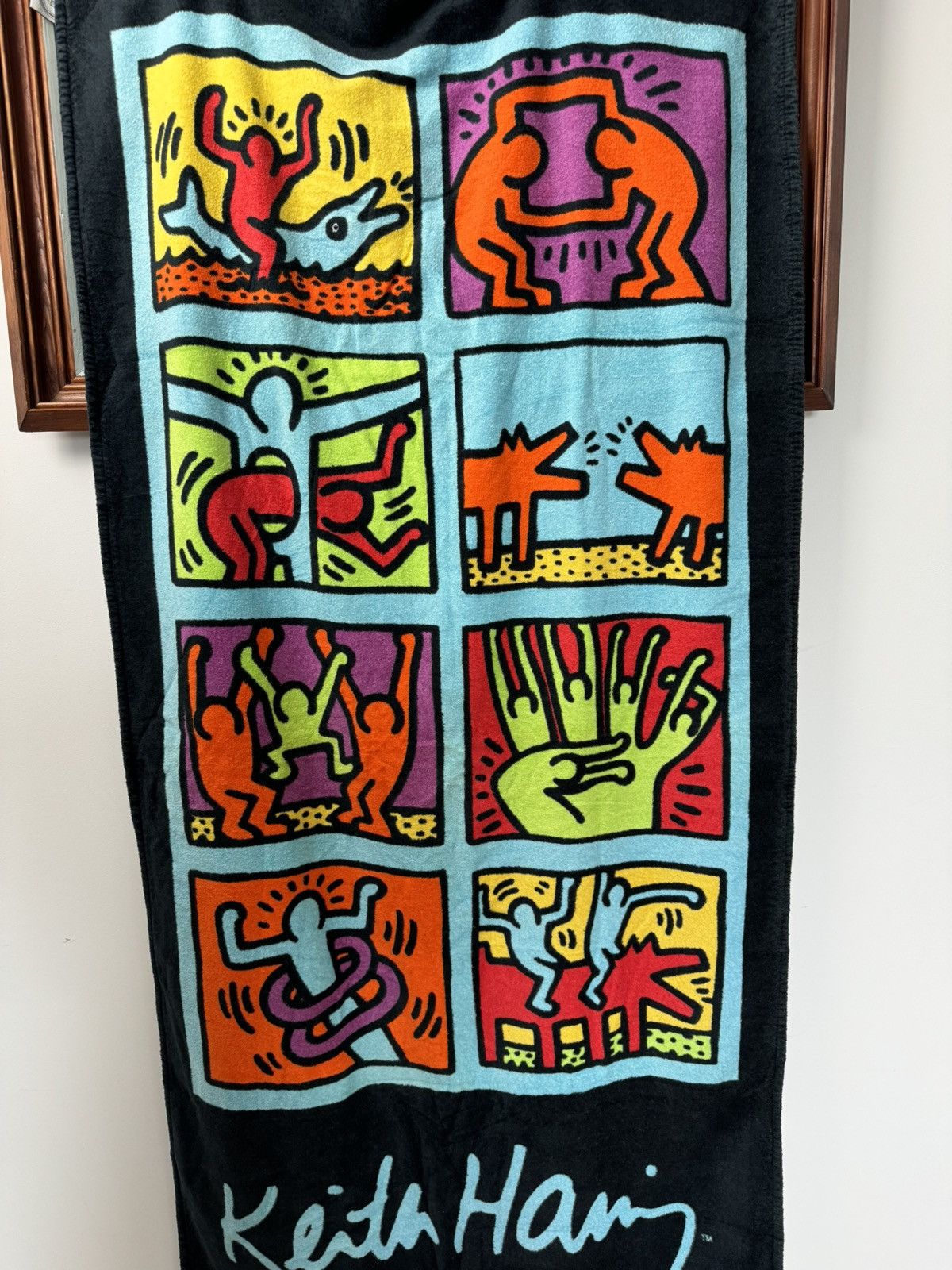 Playboy Vintage 90s License Keith Harring NYC Art Archive Towel Size ONE SIZE - 2 Thumbnail