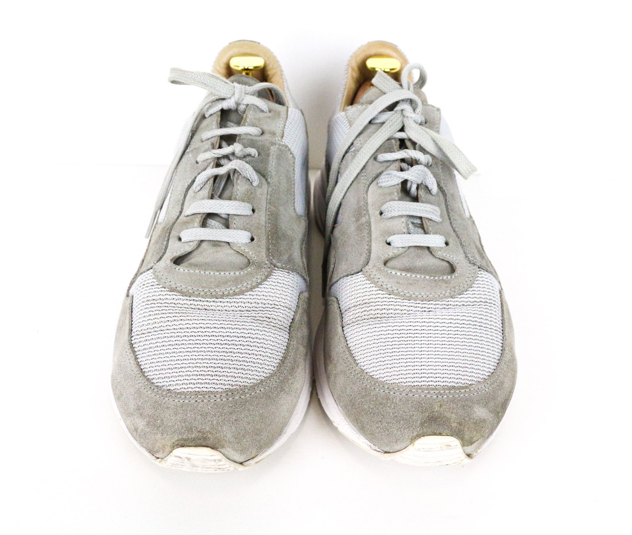Suitsupply EU42 Grey Textile Suede Laced Sneakers 72907 Size US 9 / EU 42 - 2 Thumbnail