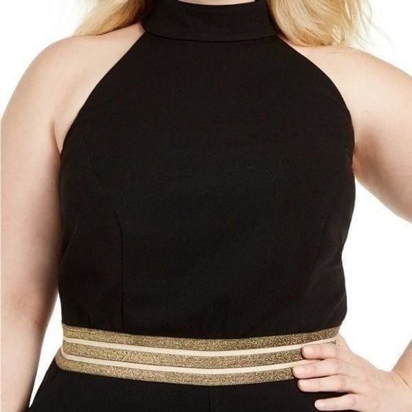 Other $79.00 Teeze Me Trendy Plus Size Banded-Waist Halter Jumpsui Size 3XL / US 20-22 - 3 Thumbnail
