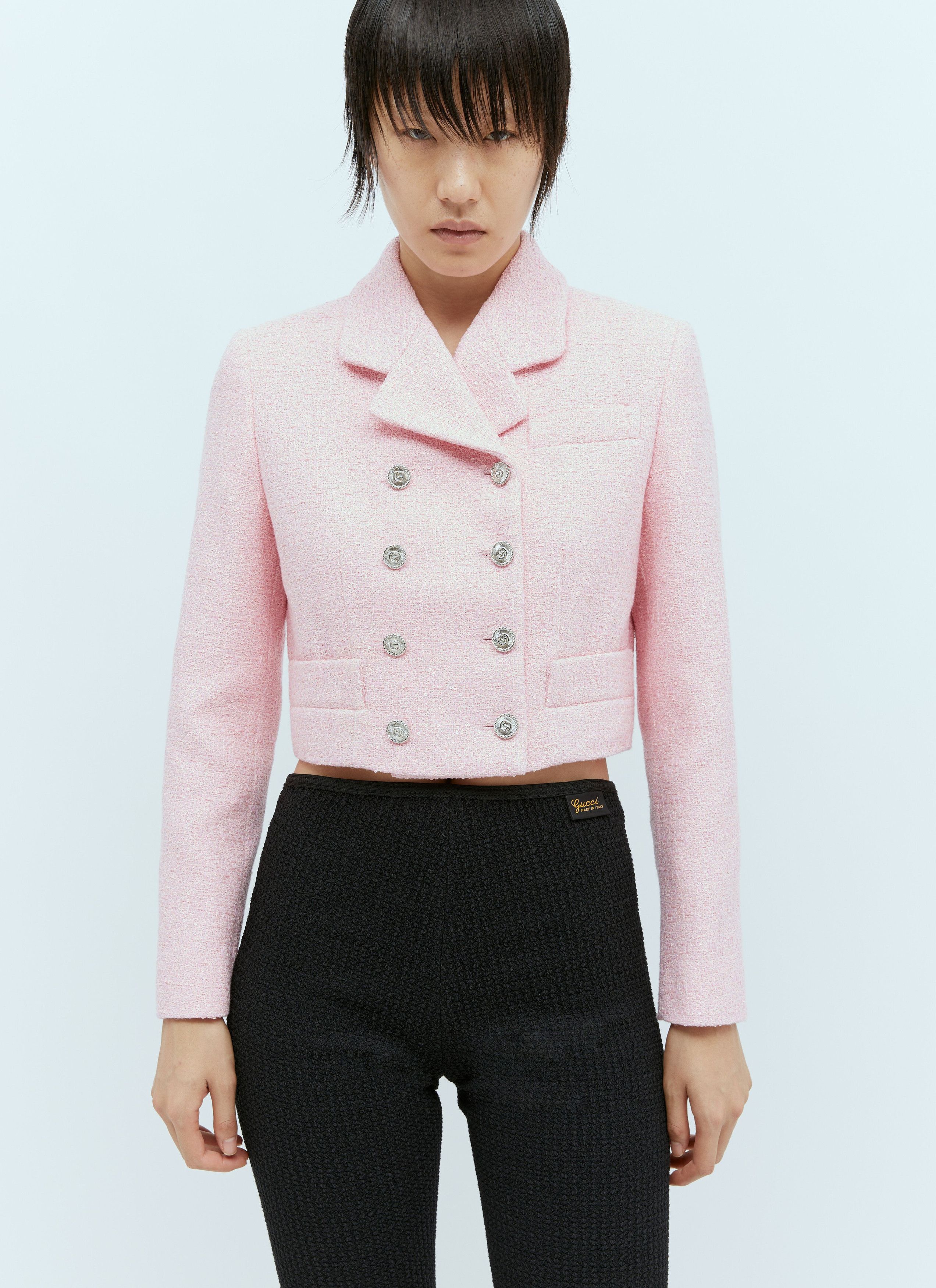 Gucci Sequin Bouclé Cropped Blazer Size S / US 4 / IT 40 - 1 Thumbnail