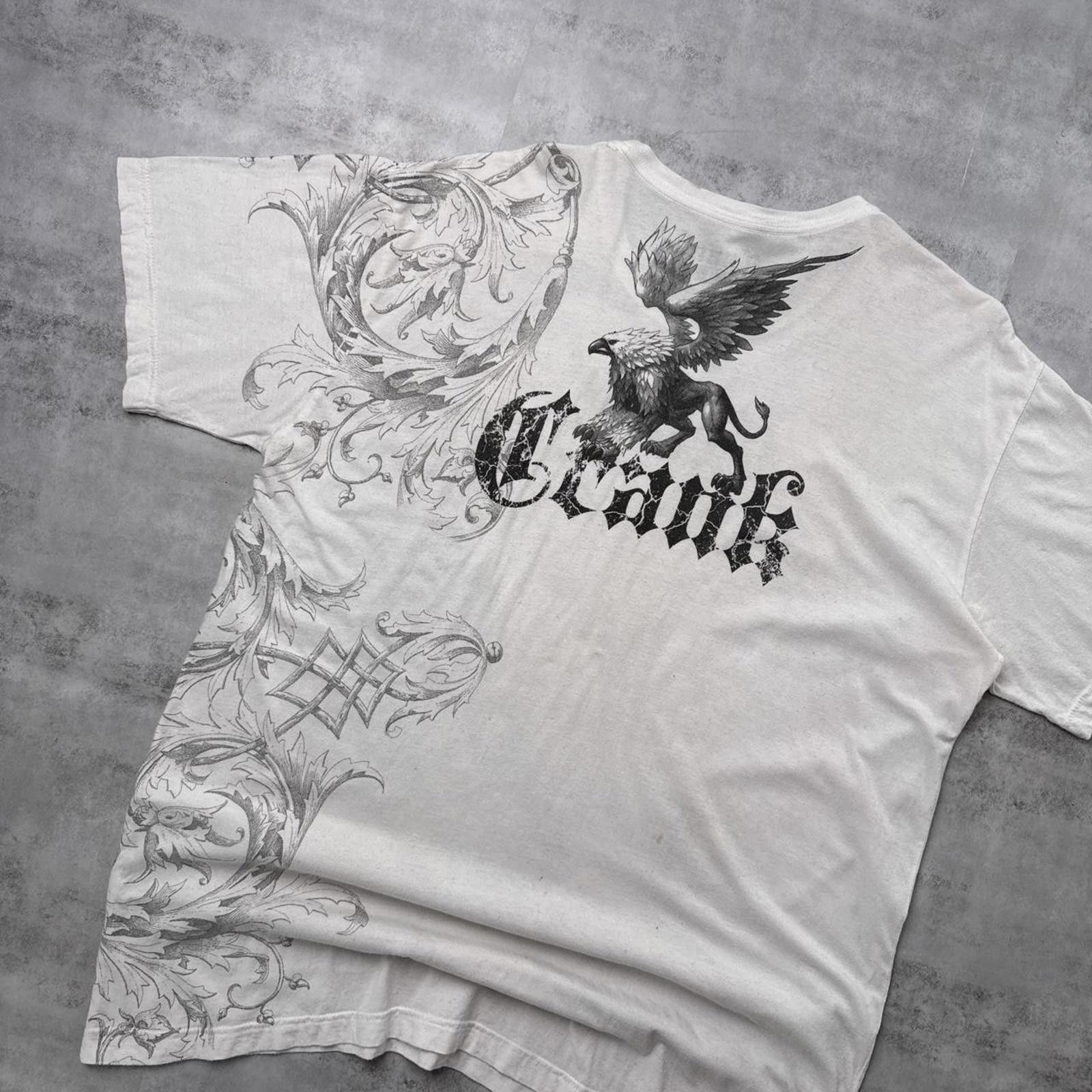 Alex Crane Y2K Crank Affliction Style Holographic 00s AOP t shirt Size US XL / EU 56 / 4 - 8 Thumbnail