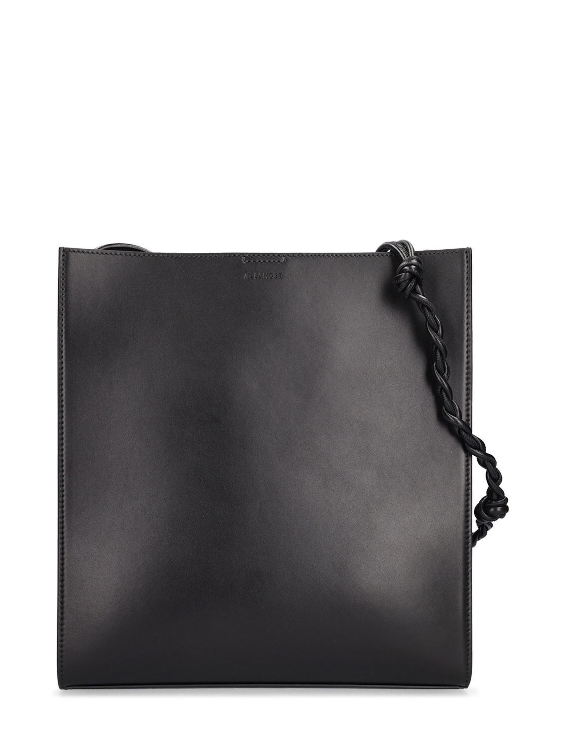 Jil Sander JIL SANDER Tangle Medium Black Leather Shoulder Bag New Size ONE SIZE - 5 Thumbnail
