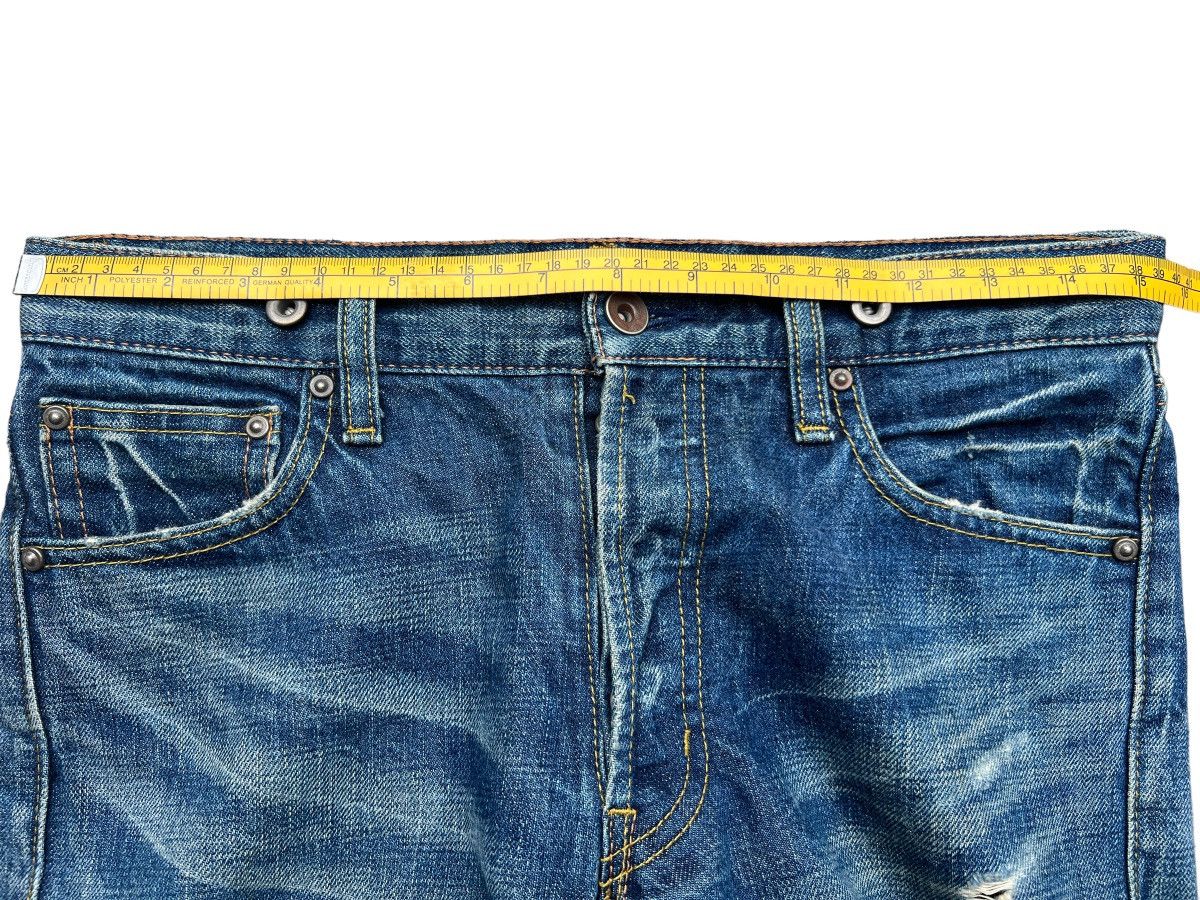 Japanese Brand × Journal Standard Journal Standard Selvedge Distressed Patchwork Jeans 31x30 Size US 31 - 13 Thumbnail
