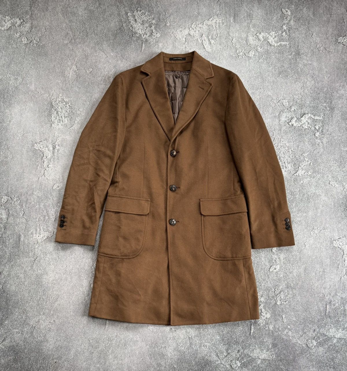 Designer × Massimo Dutti Massimo Dutti EUR48/USA38 brown coat wool long jacket blazer Size M / US 6-8 / IT 42-44 - 6 Thumbnail