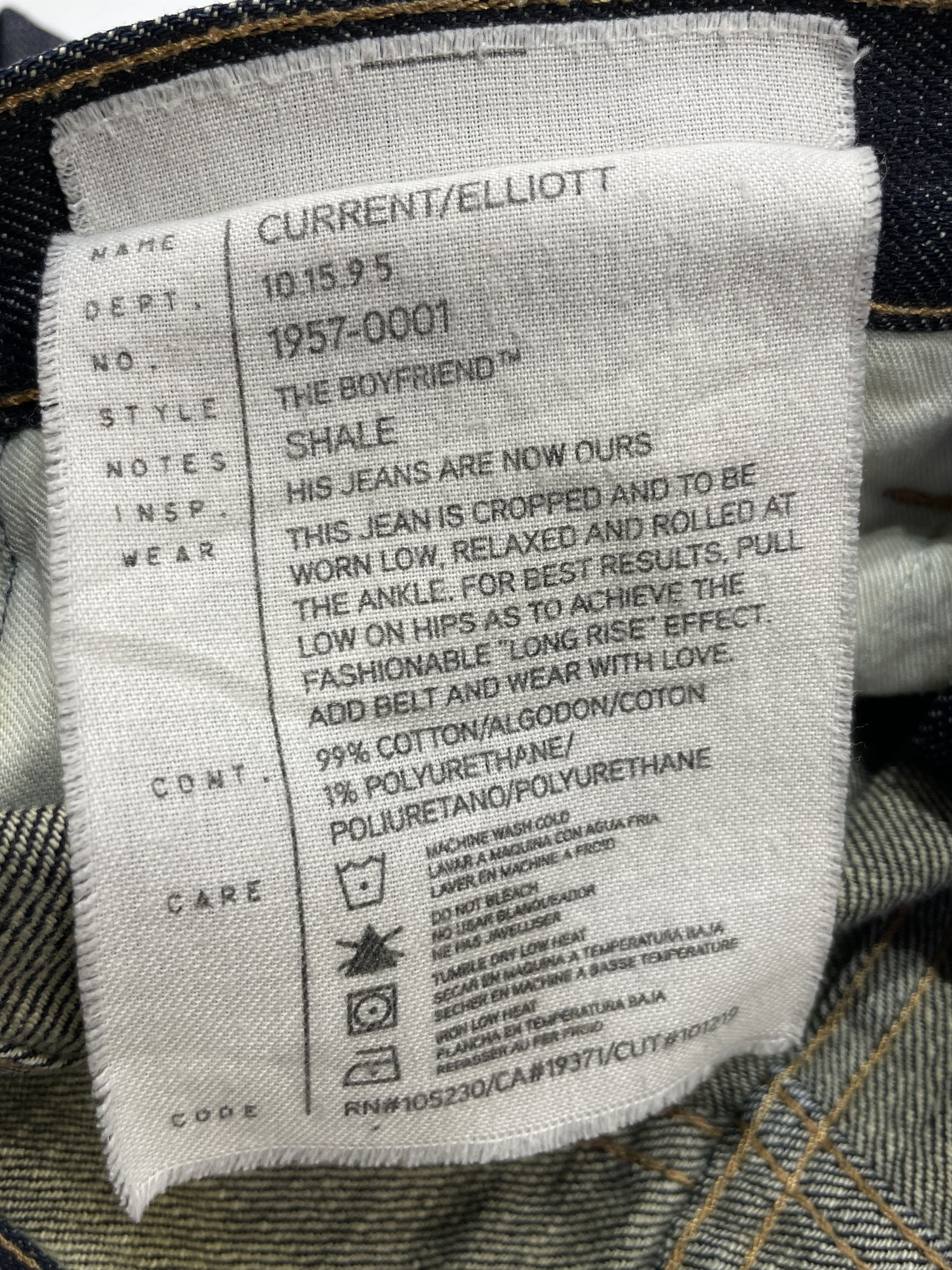 Current/Elliot Low Rise Relaxed Cropped Boyfriend Jeans Size 29" - 9 Thumbnail