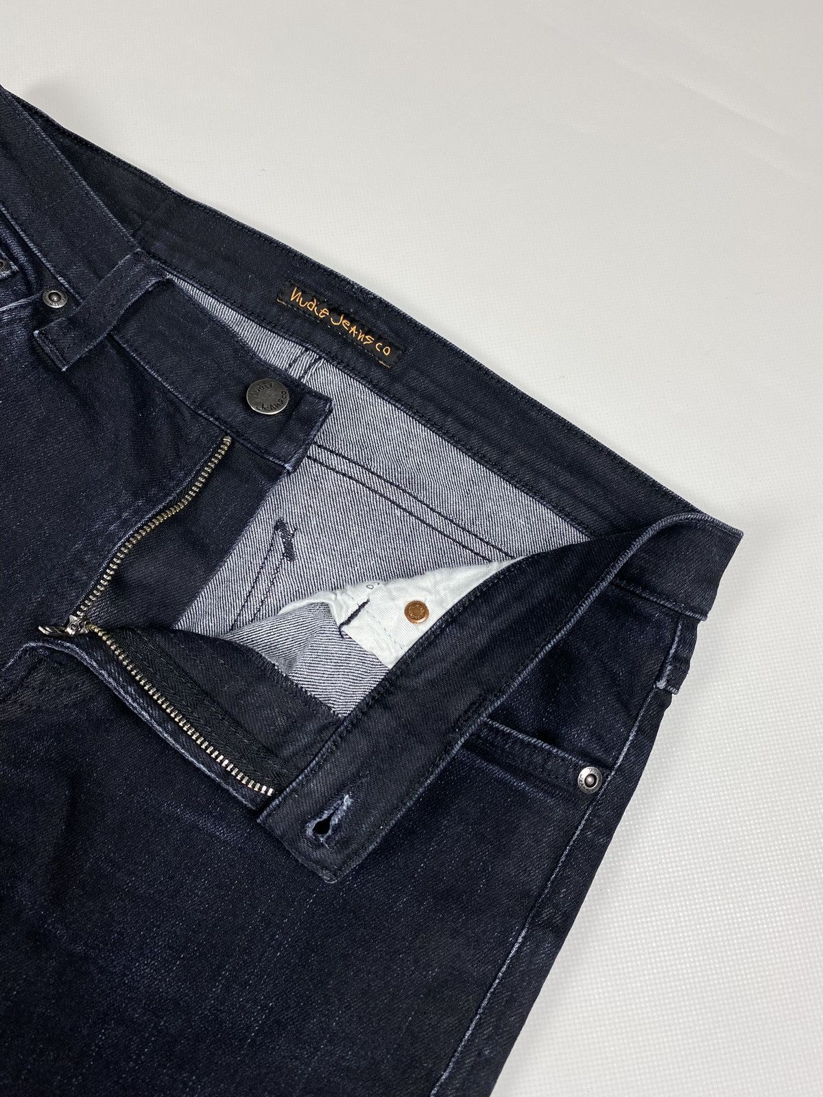 Nudie Jeans Nudie Jeans Co Tube Tom Org. Back In Black men’s jeans Size US 31 - 13 Thumbnail
