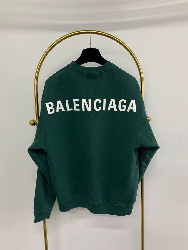 Balenciaga Balenciaga Green Big Logo Round Neck Sweatshirt Size US S / EU 44-46 / 1 - 2 Thumbnail