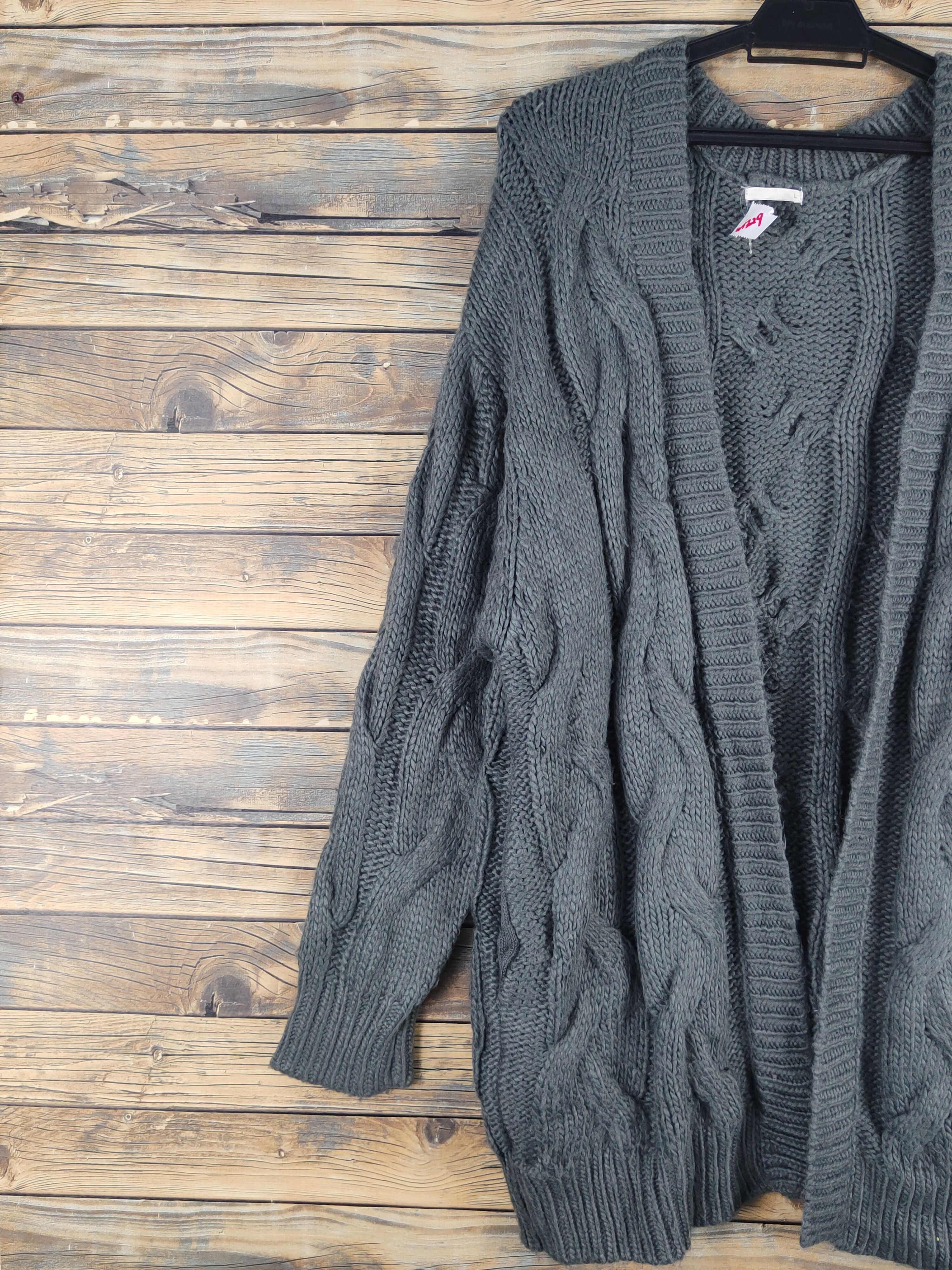 Aran Isles Knitwear GU Dark Gray Knitwear Cardigan #W1329 Size L / US 10 / IT 46 - 3 Thumbnail