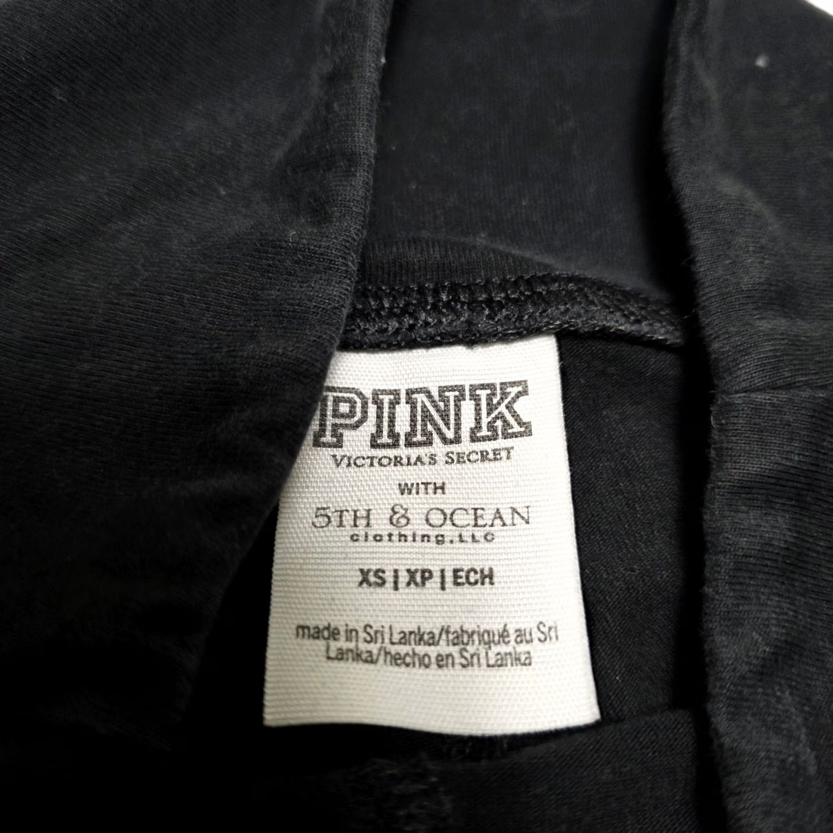 Pinko PINK Victoria's Secret Leggings Michigan Wolverines Womens XS Lace Up Sides Jogger Black XS Womens Size 26" / US 2 / IT 38 - 3 Thumbnail
