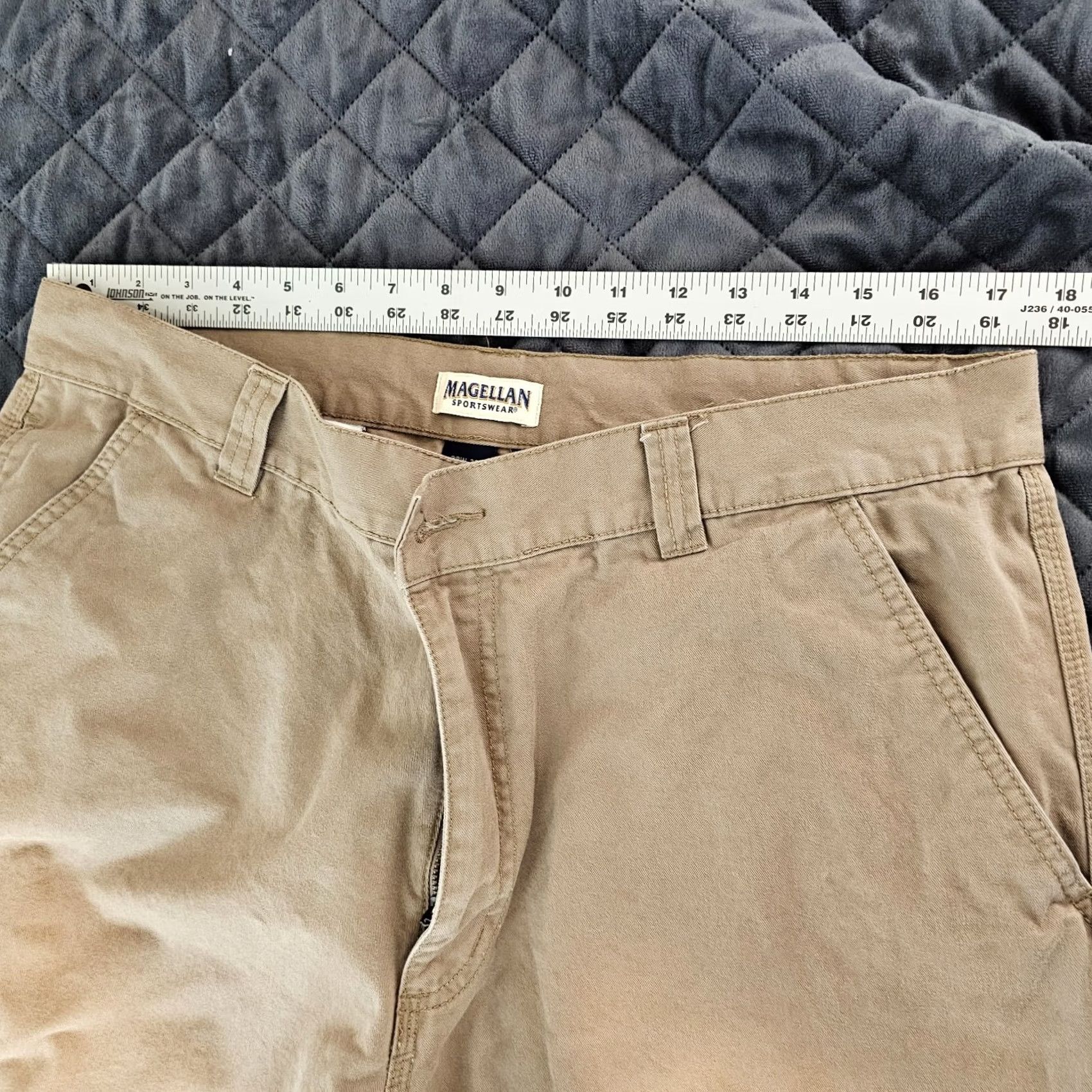 Vintage Magellan Men Cargo Pants Brown Regular Size 38x30 Outdoor Rock 89% Nylon 11% Spandex Bleboard? Size US 35 - 5 Thumbnail