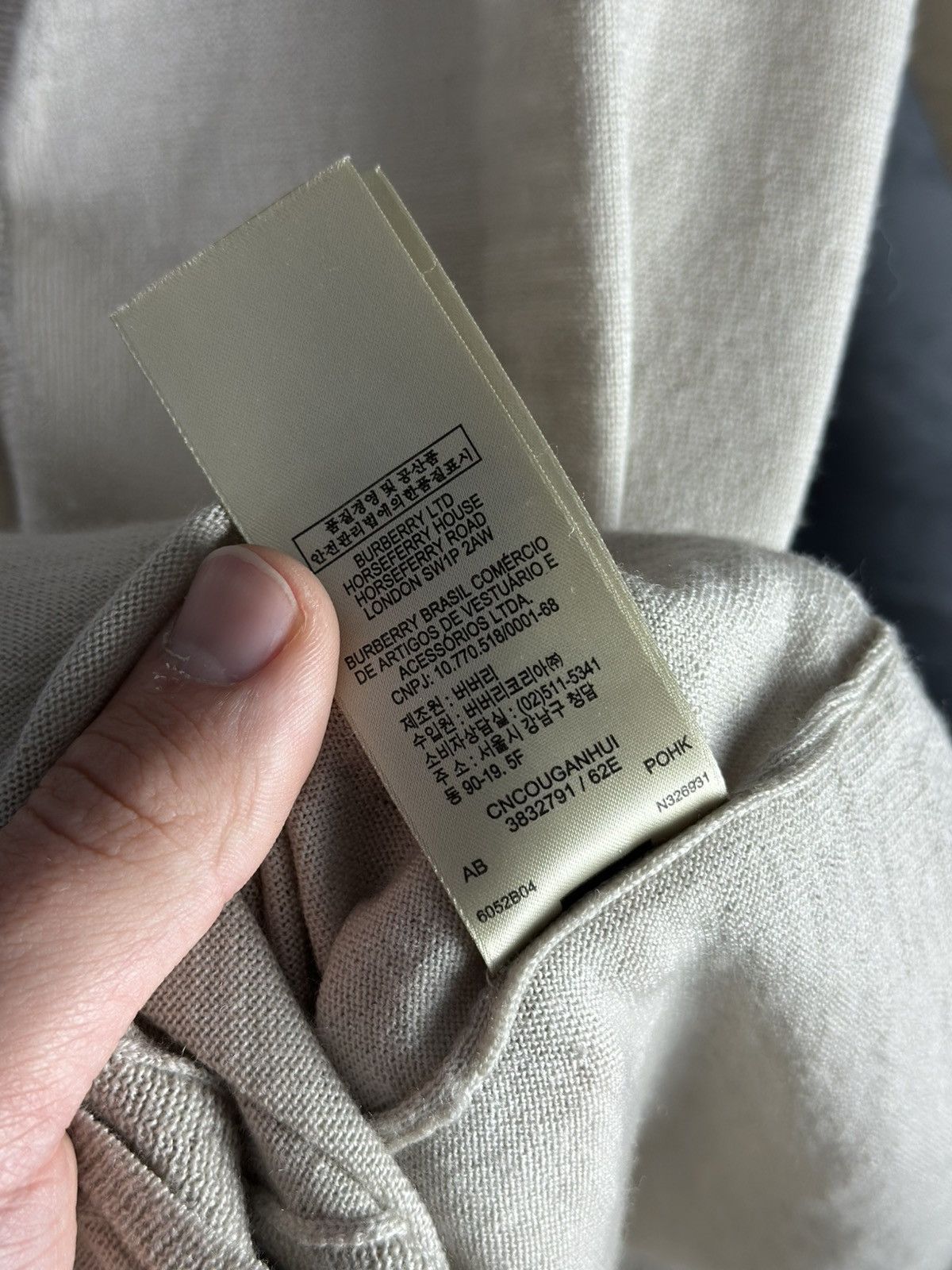 Burberry BURBERRY BRIT Beige Merino Wool Knit Cardigan Sweater Size L Size L / US 10 / IT 46 - 12 Thumbnail