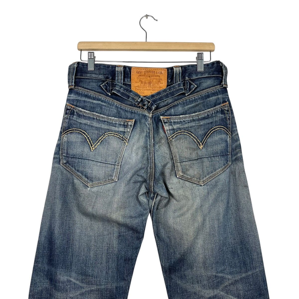 Levi's Vintage Levis Buckle Belt Distressed Denim Jeans Size US 30 / EU 46 - 9 Thumbnail