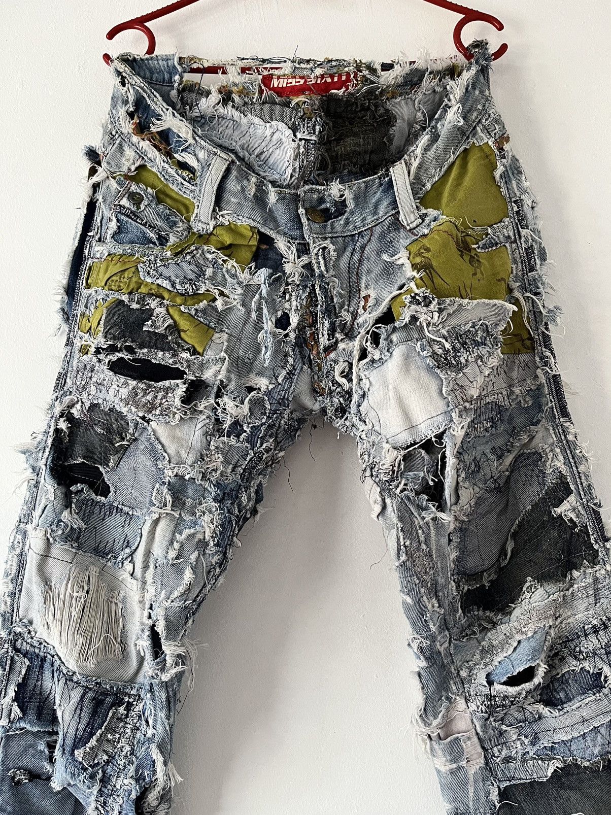 Vintage Archive Miss Sixty Distressed Flare Denim Jeans Size US 30 / EU 46 - 3 Thumbnail