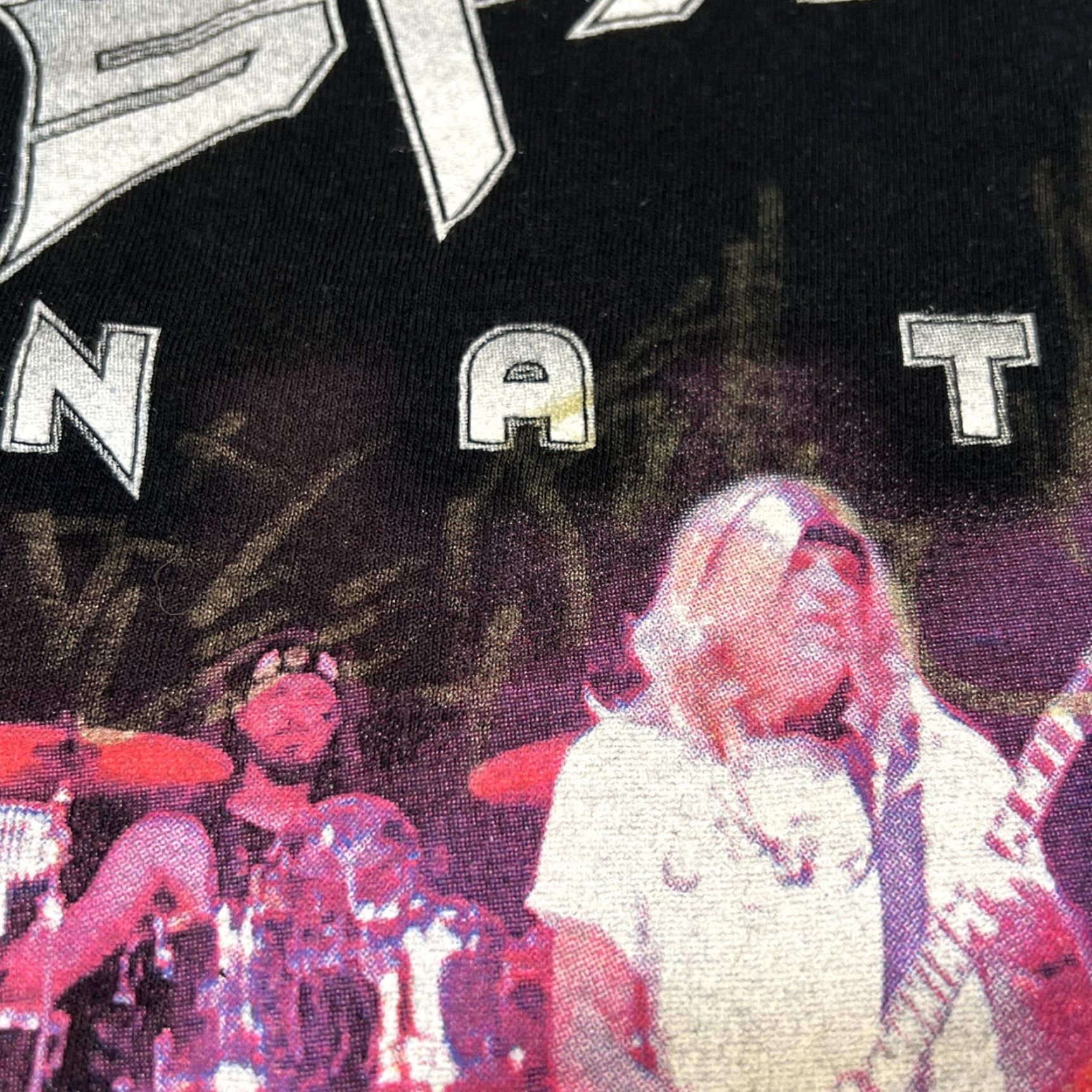 Gildan VINTAGE Spandex Nation Live T Shirt Men’s XL Signed Black Cotton Size US XL / EU 56 / 4 - 3 Thumbnail