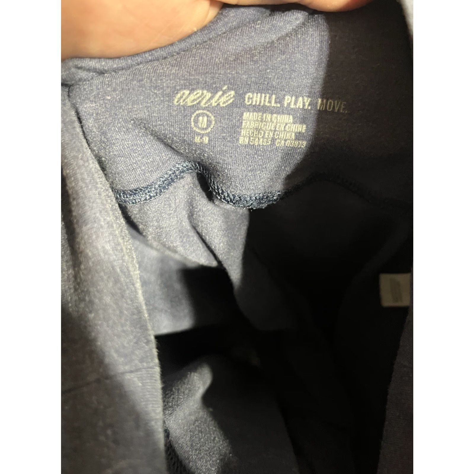 Vintage Aerie Chill Play Move Leggings Womens M Blue Solid Activewear Size 32" / US 10 / IT 46 - 5 Thumbnail