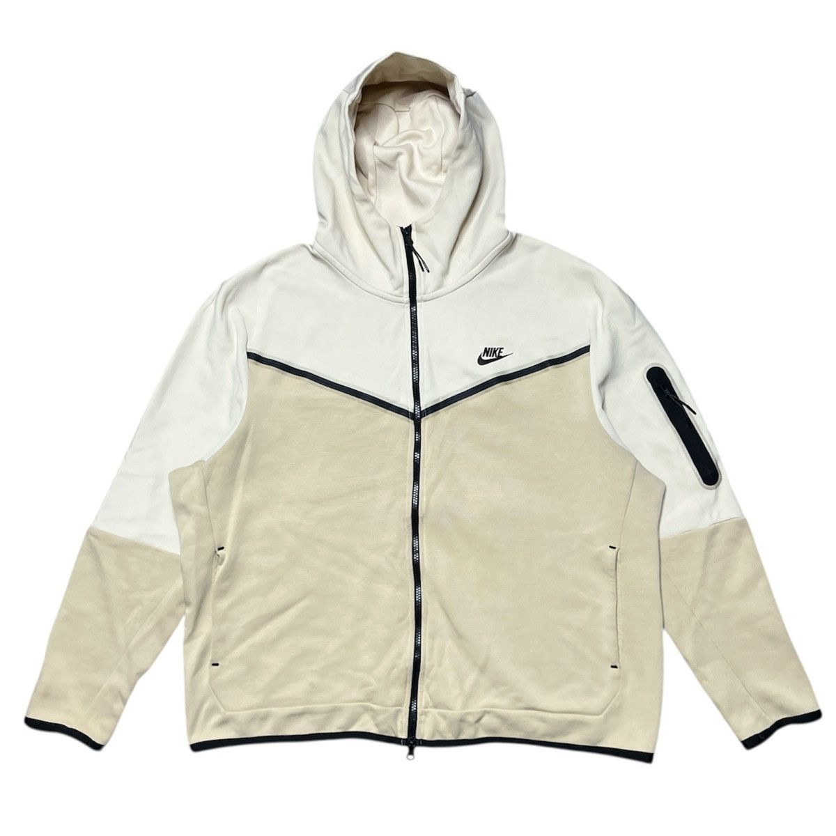 Nike two tone beige nike tech hoodie Size US XXL / EU 58 / 5 - 1 Thumbnail