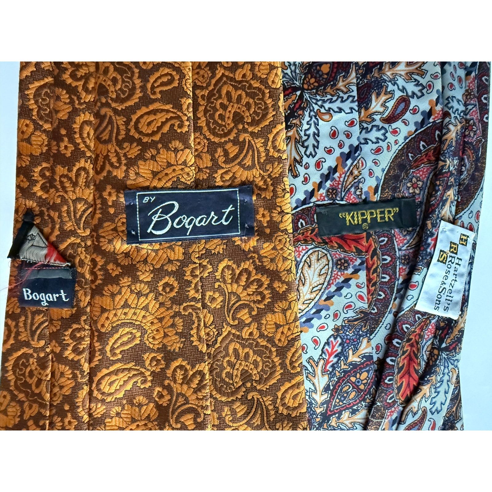 Oleg Cassini Bellini Vintage 1970's Men's Ties 100% Silk Geometric Print Size ONE SIZE - 4 Thumbnail