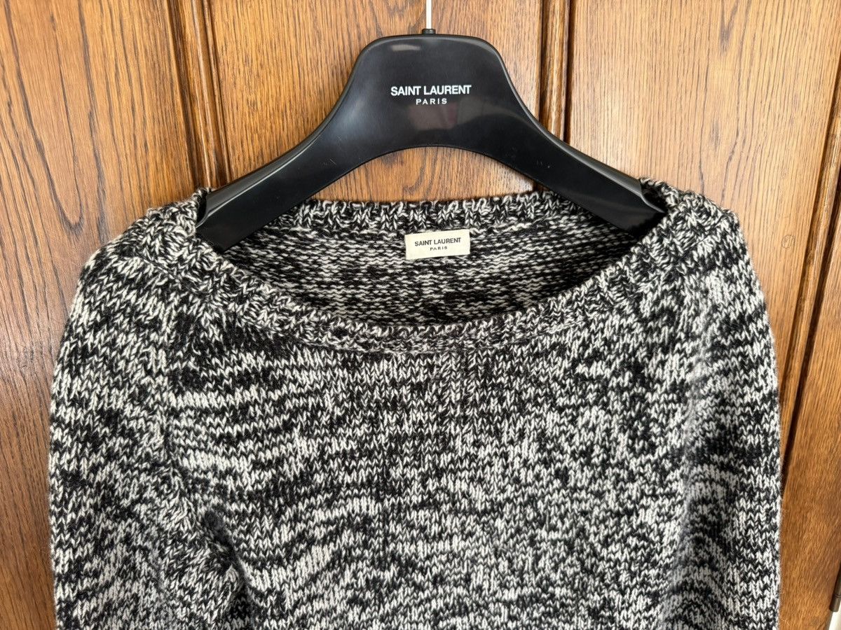 Saint Laurent Paris 1/1 FW16 Saint Laurent sample sweater leather wool scoop Size US S / EU 44-46 / 1 - 8 Thumbnail