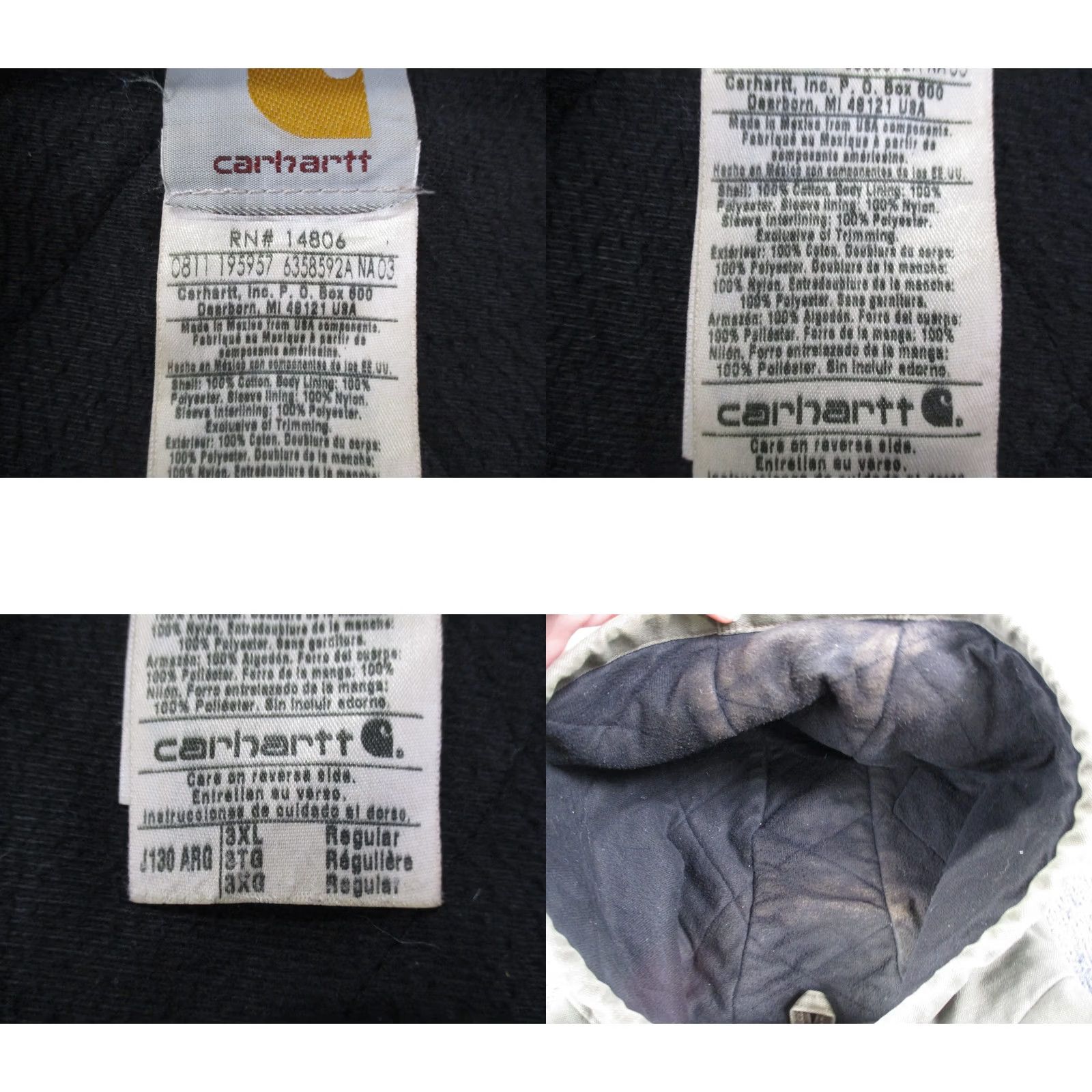 Carhartt Carhartt Jacket Men 3XL Army Green Chore Coat Hooded Heavy Vintage Work J130 ARG Set Size US XXL / EU 58 / 5 - 8 Thumbnail