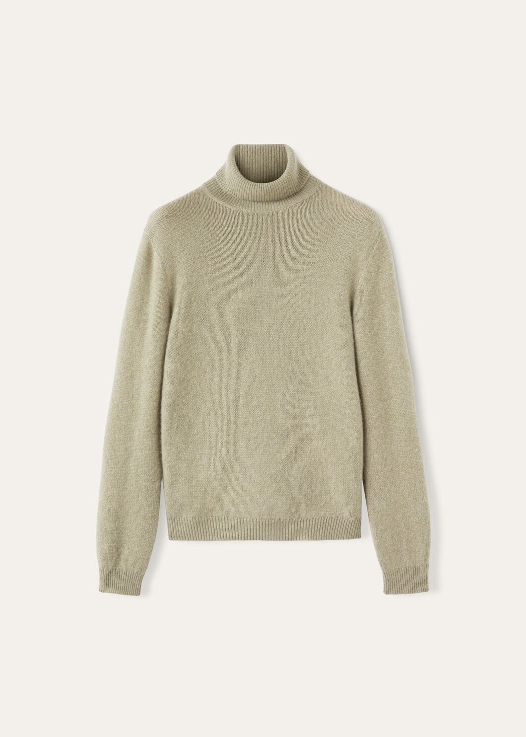Loro Piana o1w1db10725 FAO6886 Fobello Turtleneck Sweater in Khaki Size US M / EU 48-50 / 2 - 1 Thumbnail