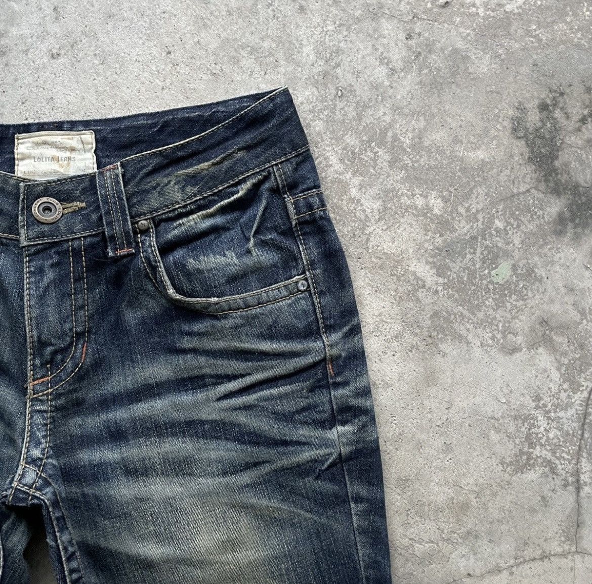 Japanese Brand ❗️NEED GONE❗️Vintage Lolita Flare Faded Denim Jeans Size US 30 / EU 46 - 5 Thumbnail