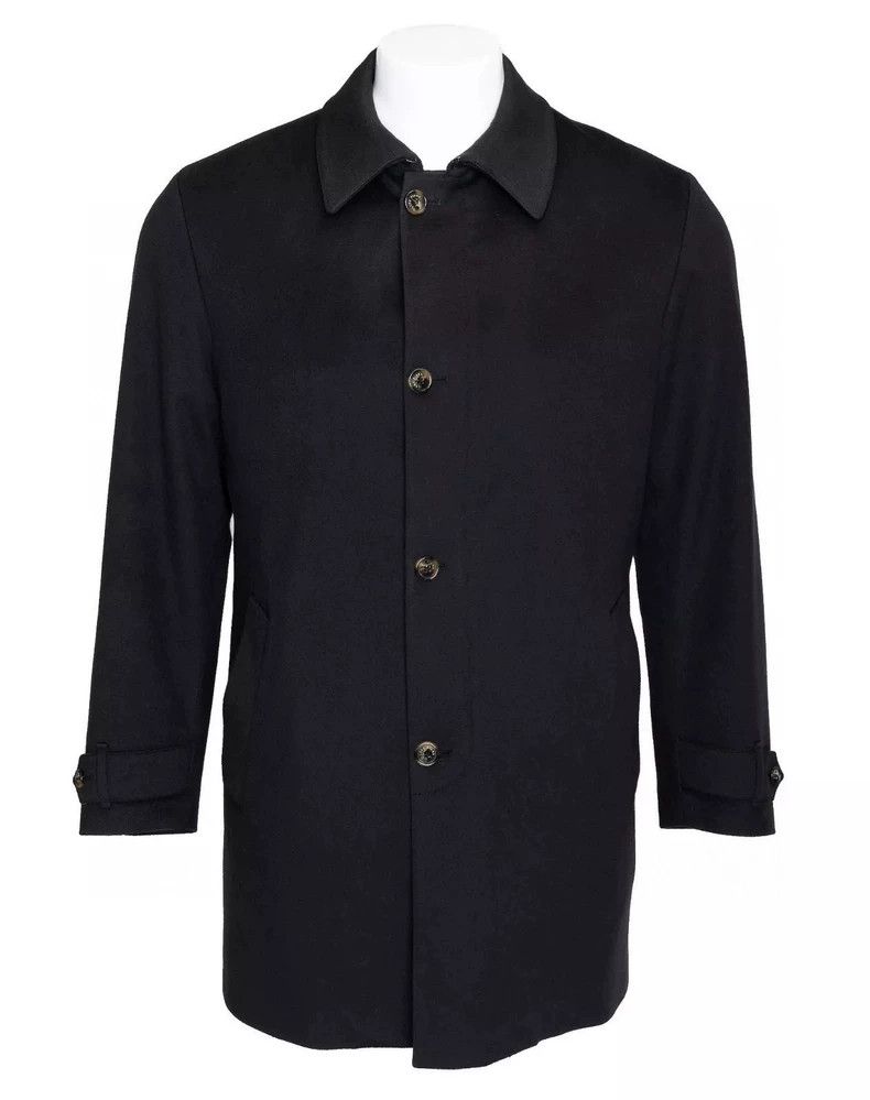 Loro Piana LORO PIANA Men's black cashmere coat Size US XL / EU 56 / 4 - 1 Thumbnail