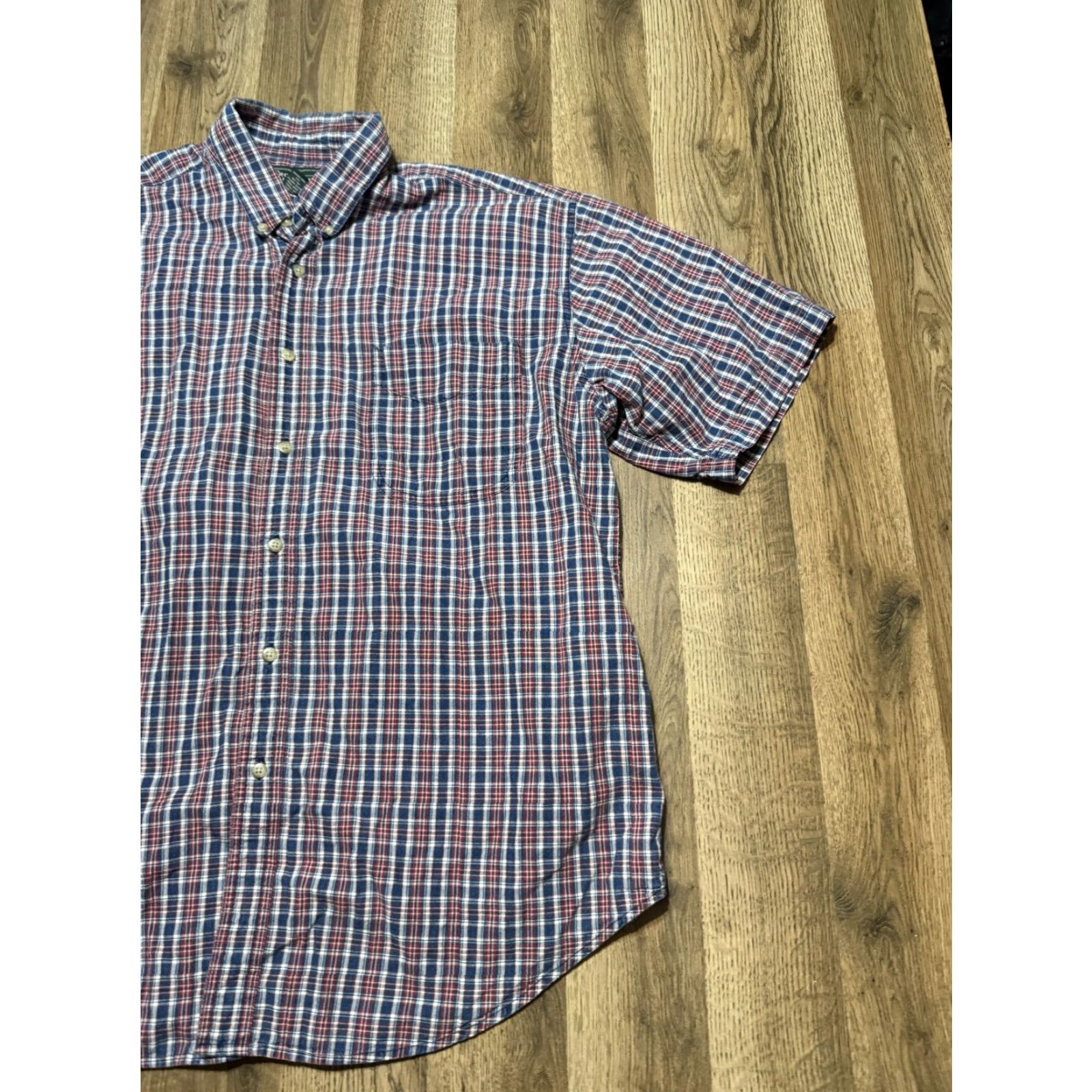 Croft & Barrow Croft & Barrow Shirts Men XL Red Short Sleeve Button-Up Plaid Size US XL / EU 56 / 4 - 3 Thumbnail