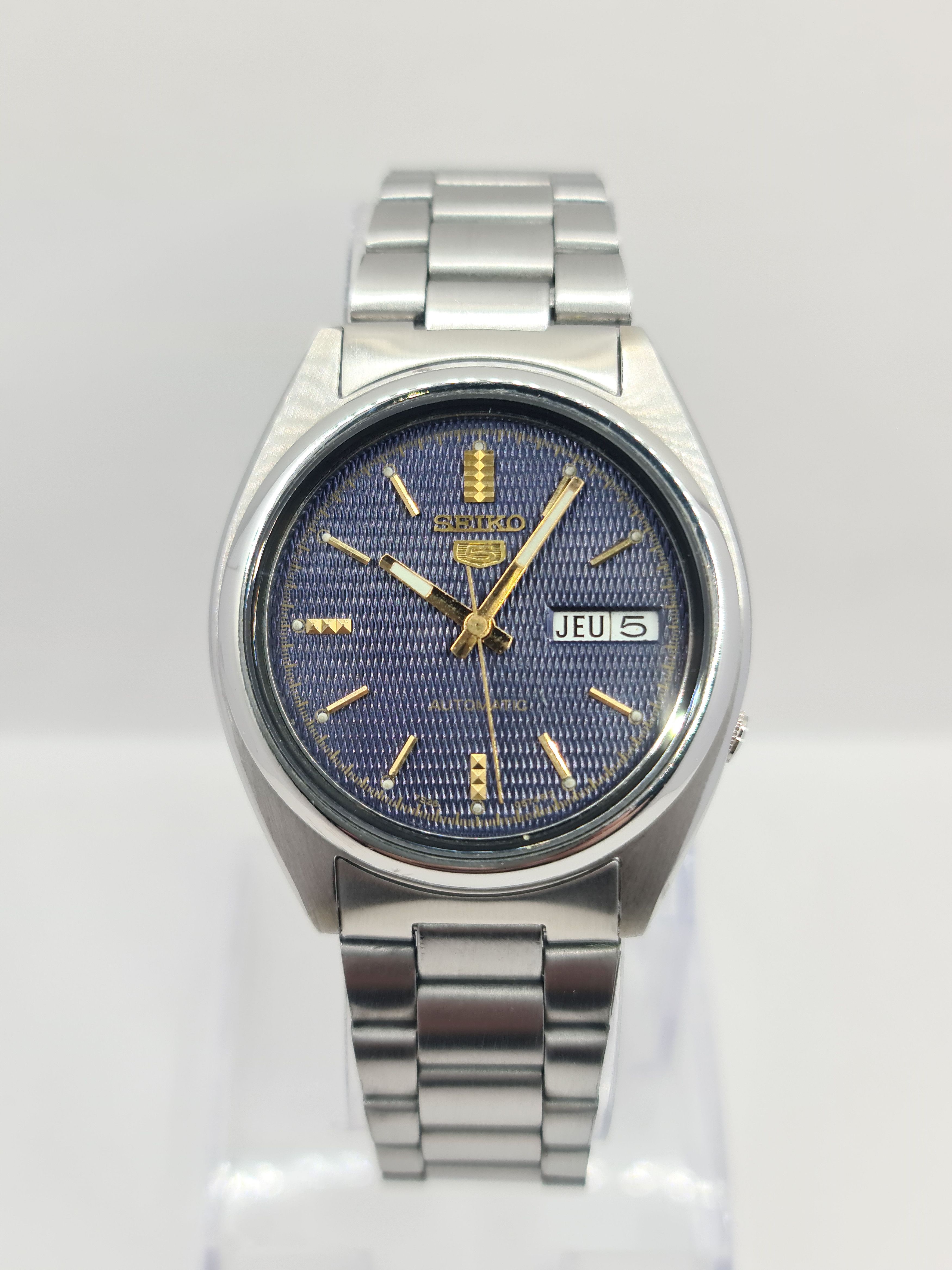 Seiko Seiko 5 Automatic 7S26 Vintage 36mm Blue Dial Watch Size 36 - 1 Thumbnail