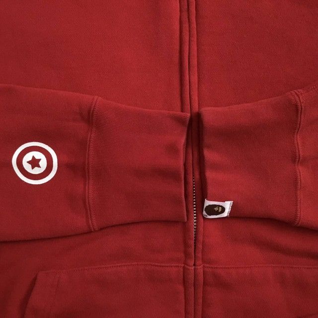 Bape BAPE Red camo shark full zip hoodie a bathing ape Size US L / EU 52-54 / 3 - 6 Thumbnail