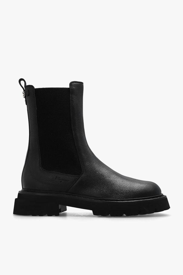 Salvatore Ferragamo FERRAGAMO BLACK ‘ODERICO’ CHELSEA BOOTS Size US 11 / IT 41 - 1 Thumbnail