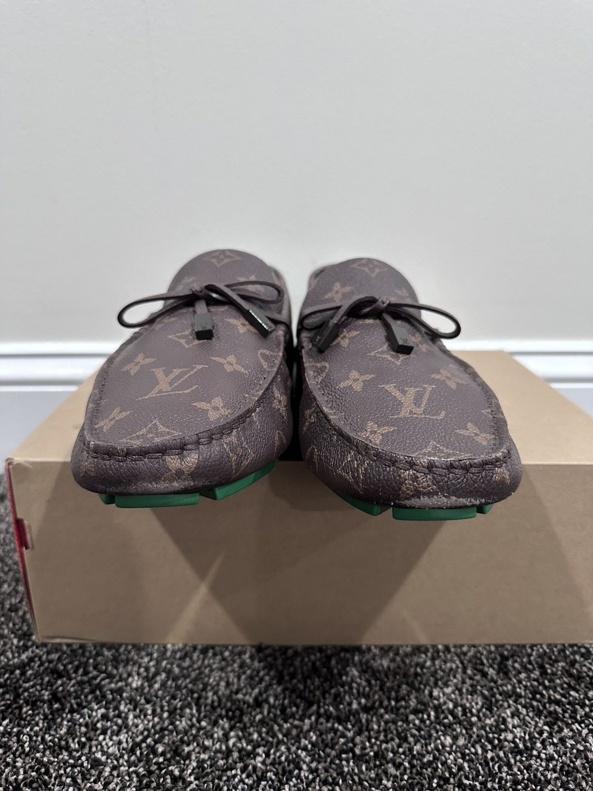 Louis Vuitton Louis Vuitton Virgil Brown Monogram Laced Driver Loafers Size US 8.5 / EU 41-42 - 3 Thumbnail