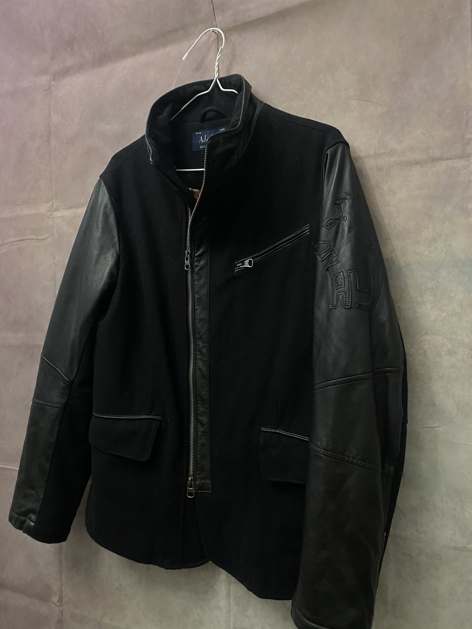 Armani × Designer × Giorgio Armani Armani Jeans Jacket Leather Size US M / EU 48-50 / 2 - 1 Thumbnail