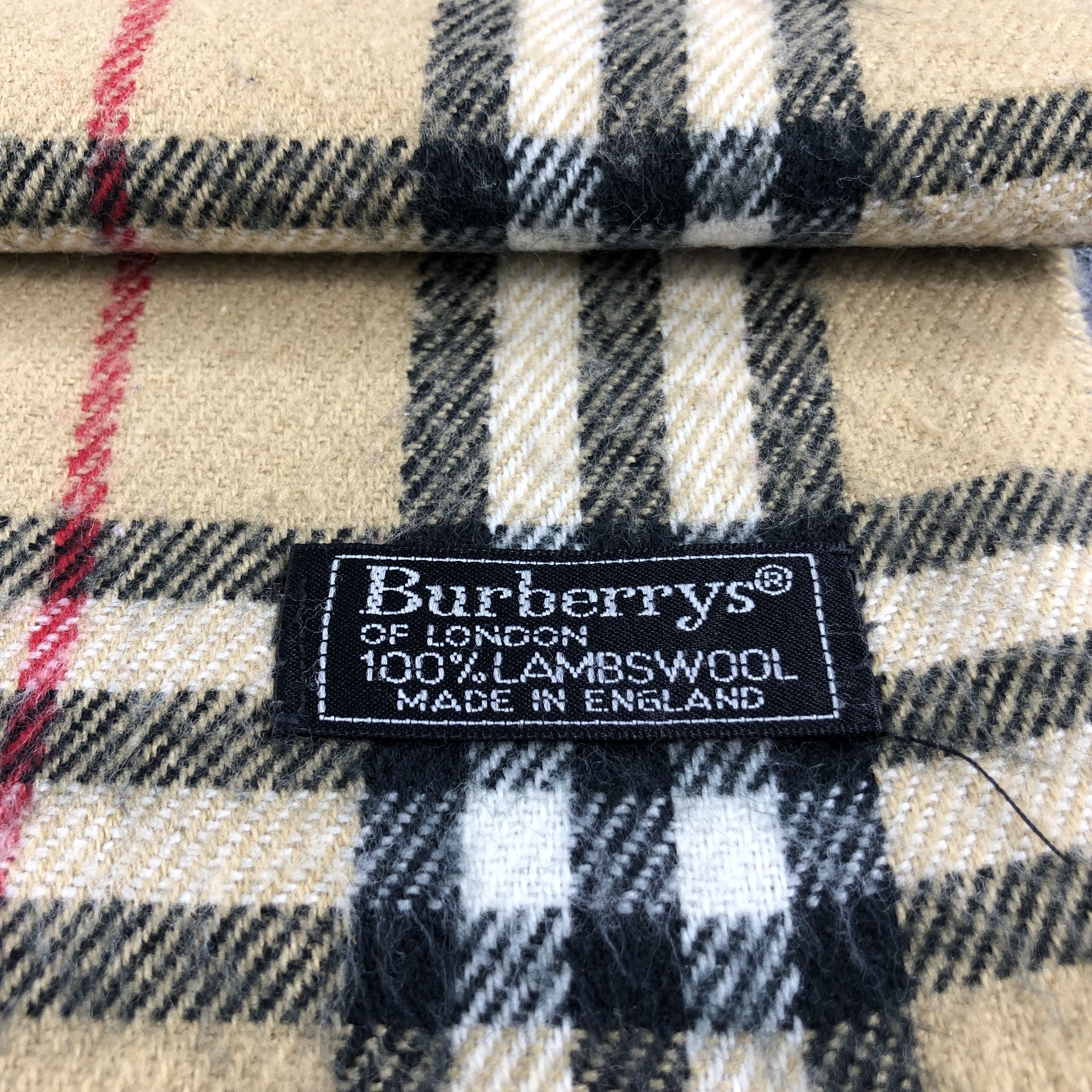 Burberry Burberrys Nova Check Tanned Wool Scarf Muffler V811 Size ONE SIZE - 4 Thumbnail