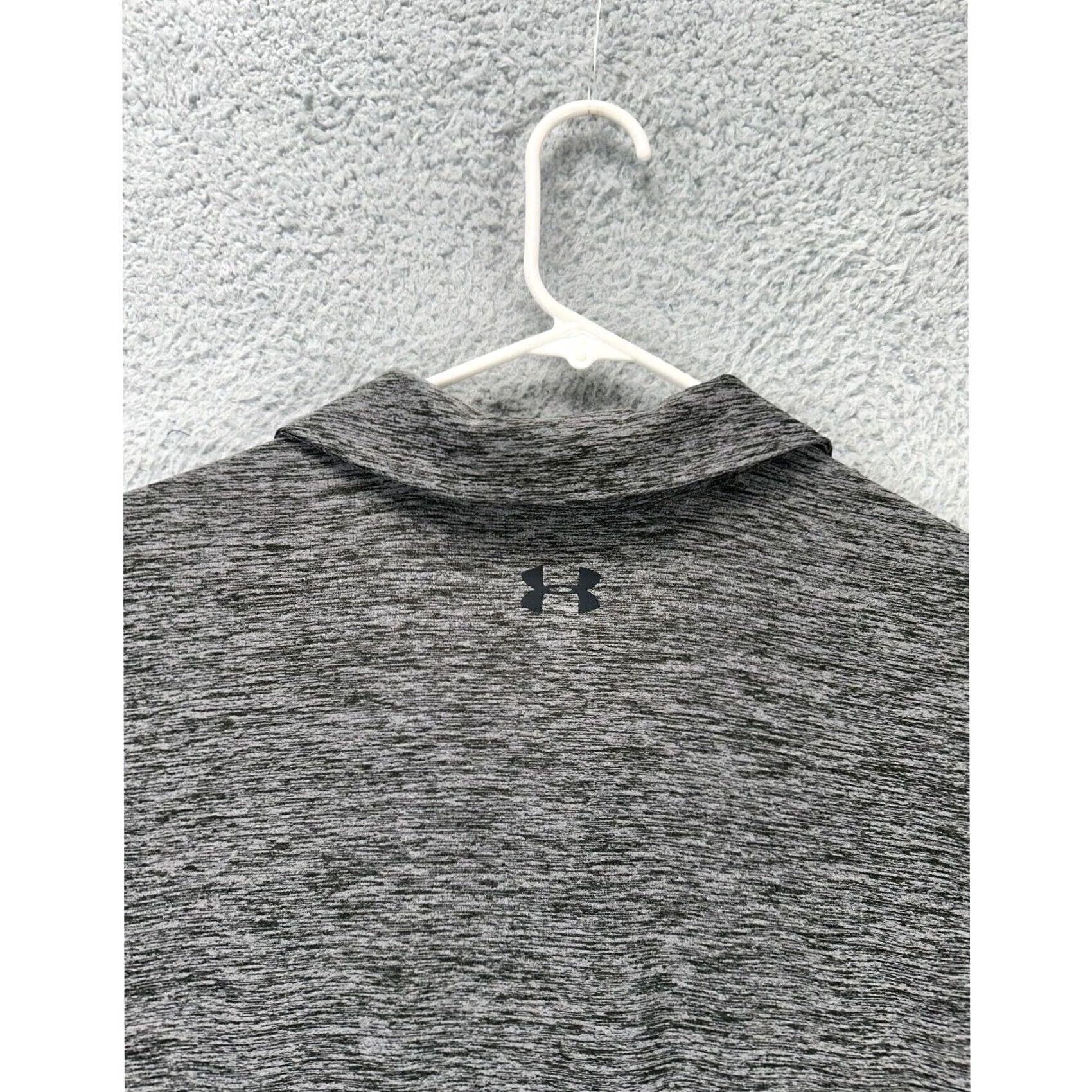 Under Armour Under Armour Shirt Mens 2XL HeatGear Grey Golf Polo Athletic Loose Logo Rugby Size US XXL / EU 58 / 5 - 6 Thumbnail