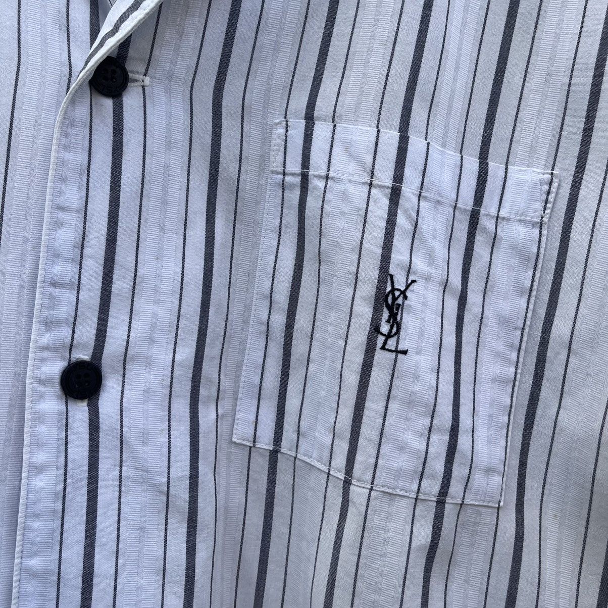 Yves Saint Laurent Yvessaintlaurent stripe collar shirt Size US L / EU 52-54 / 3 - 3 Thumbnail