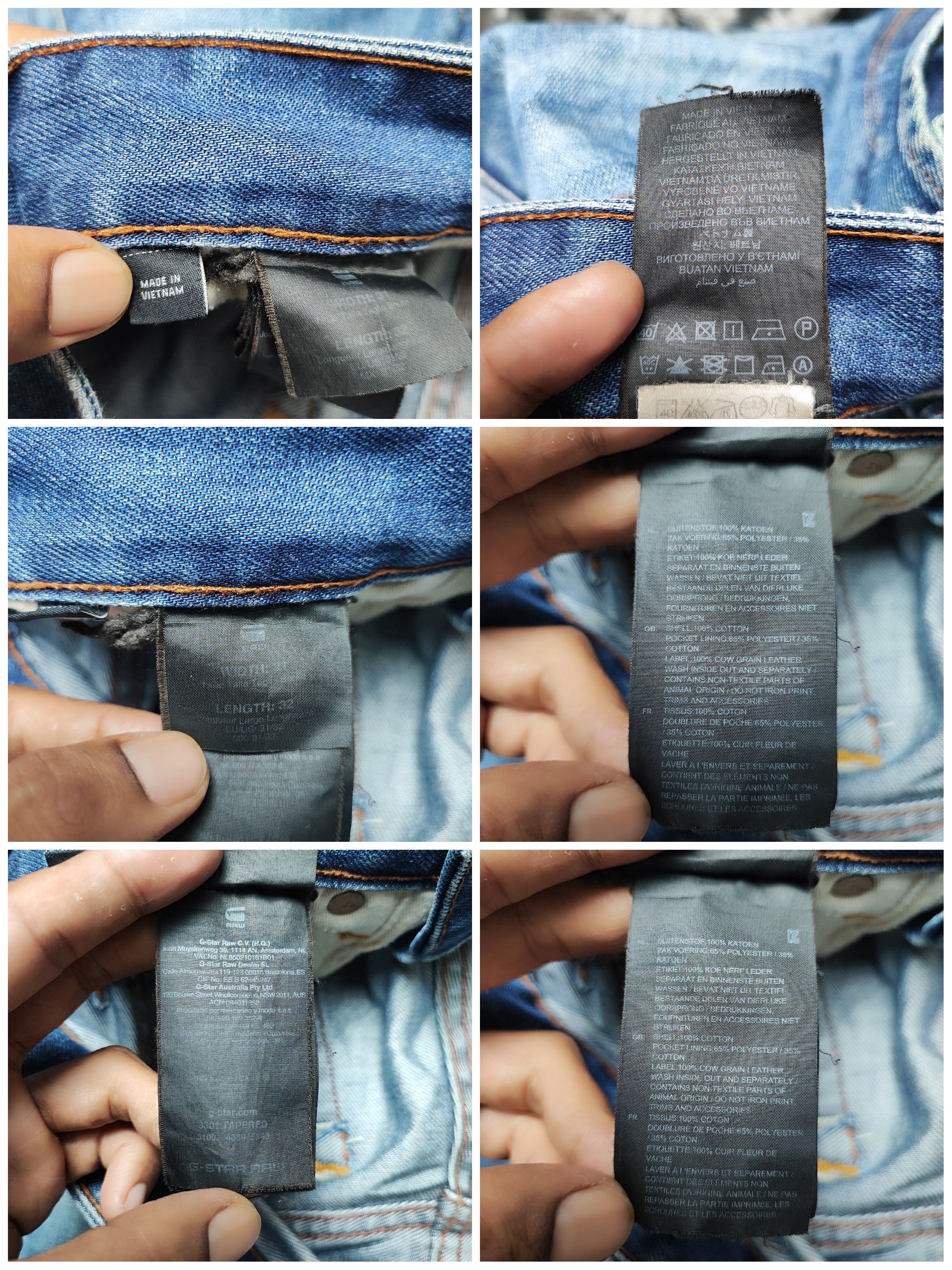 G-Star G Star Raw Jean Distress Stone Wash Size US 31 - 15 Thumbnail