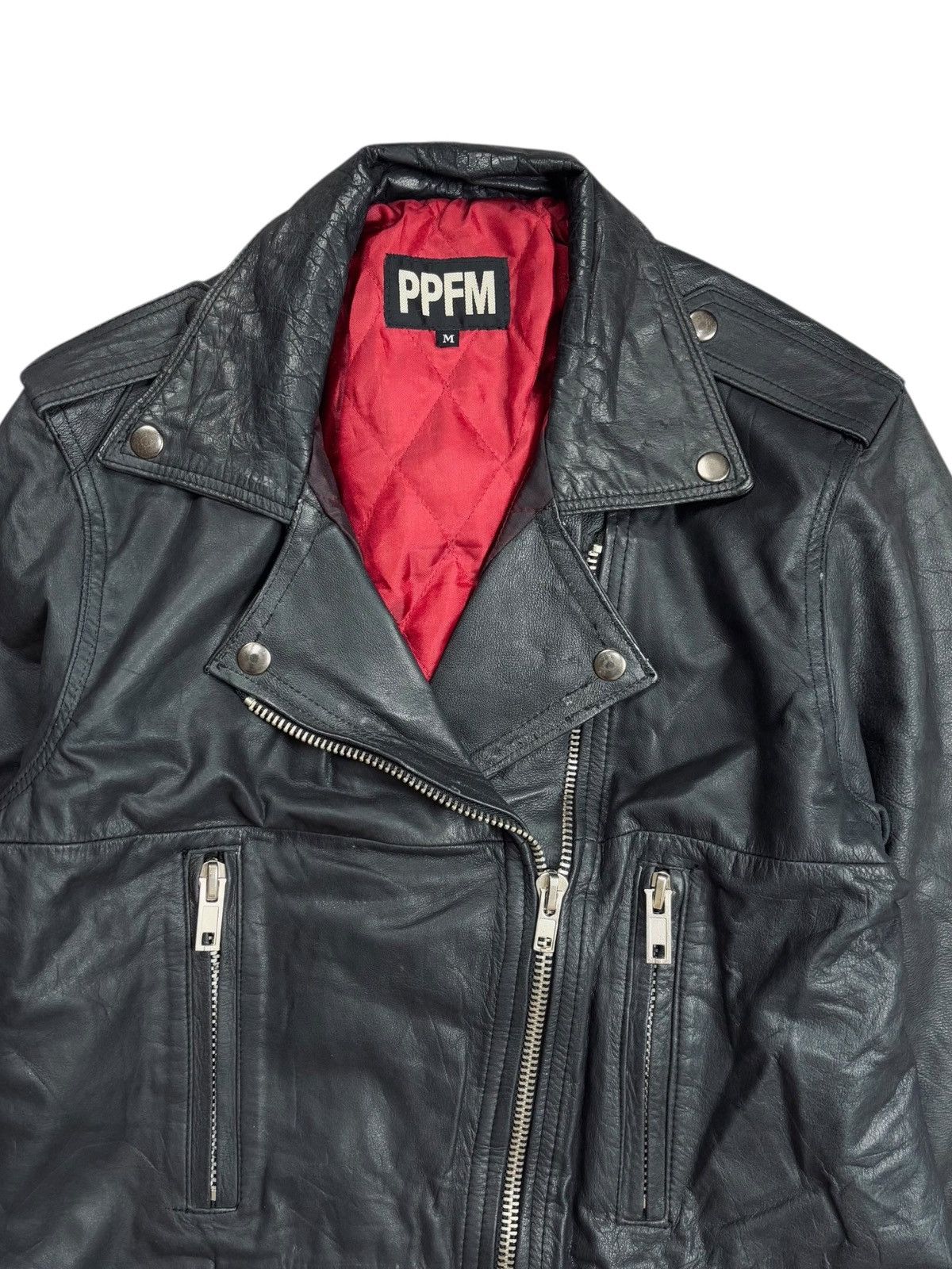 Ekam 2001 PPFM - Biker Leather Jacket Size US M / EU 48-50 / 2 - 5 Thumbnail