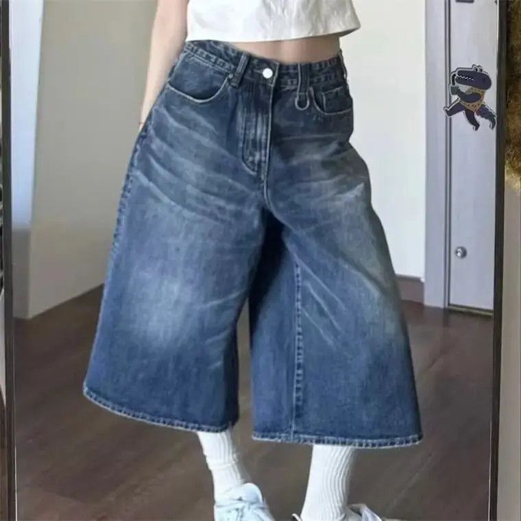Japanese Brand Retro straight high street denim shorts Size US 32 / EU 48 - 1 Thumbnail