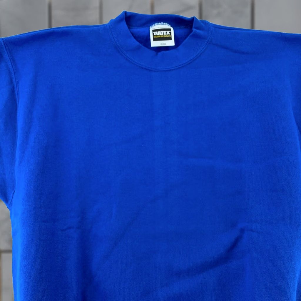 Tultex VINTAGE Tultex Maximum Sweatshirt Blue S/S Crewneck M Men USA Outdoor 90s Pullover Sweatshirt Size US M / EU 48-50 / 2 - 1 Thumbnail